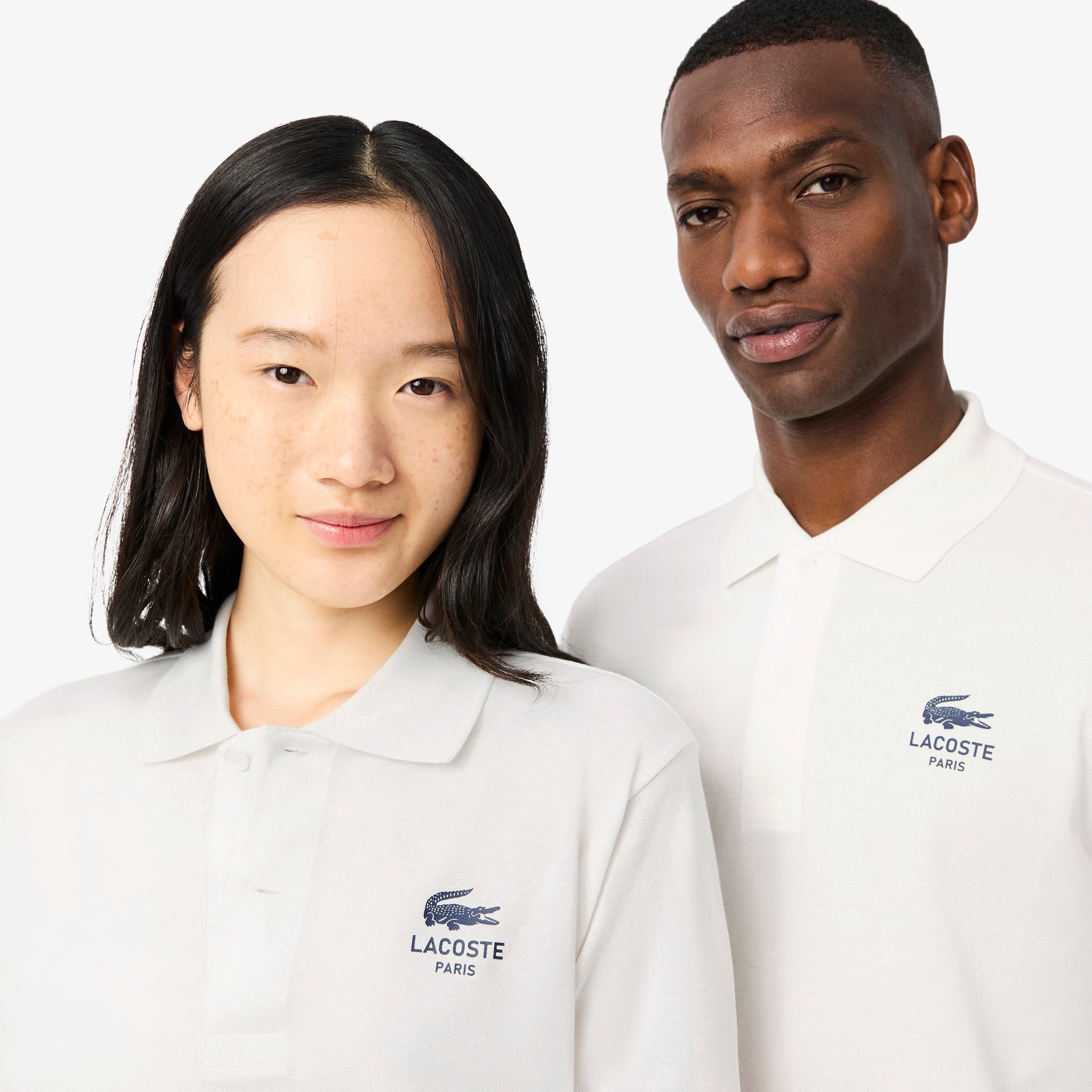 Unisex Classic Fit Signature Print Polo - White