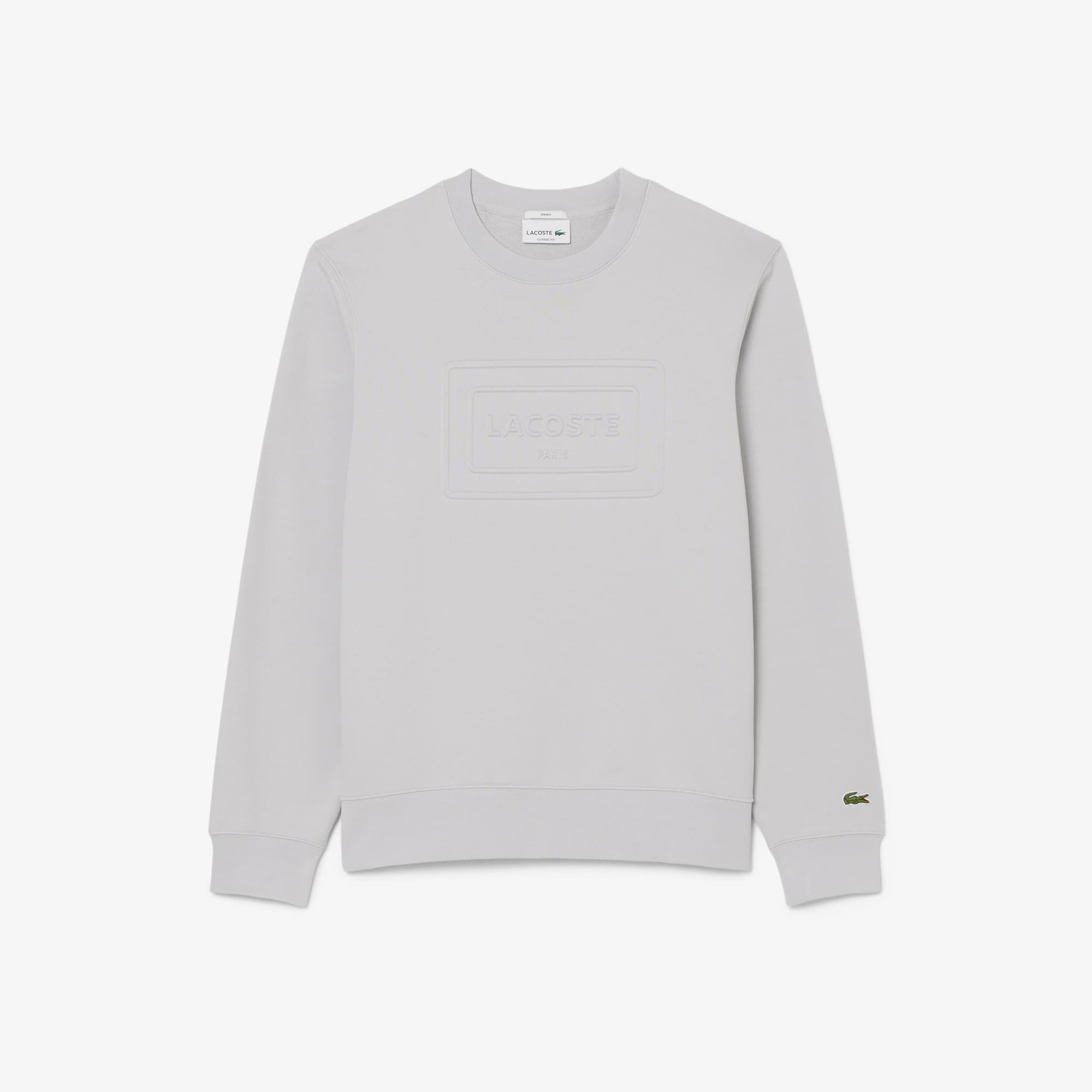 Embossed Fleece Sweatshirt - Light Grey