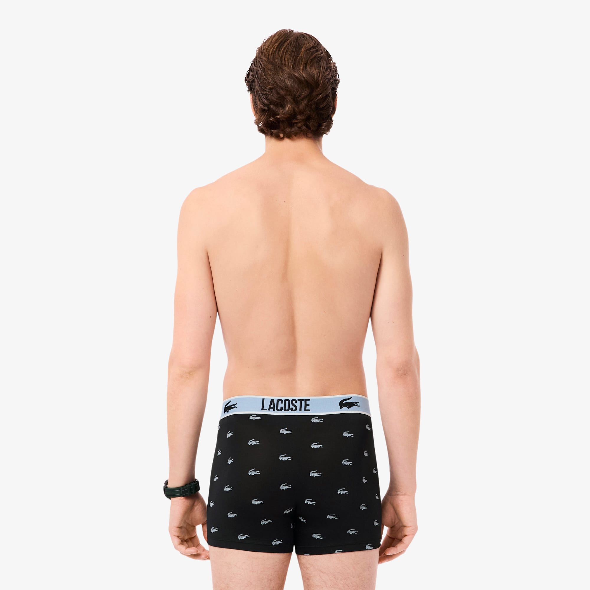 Men's 3-Pack Microfiber Trunks - Black / Dark Grey / White