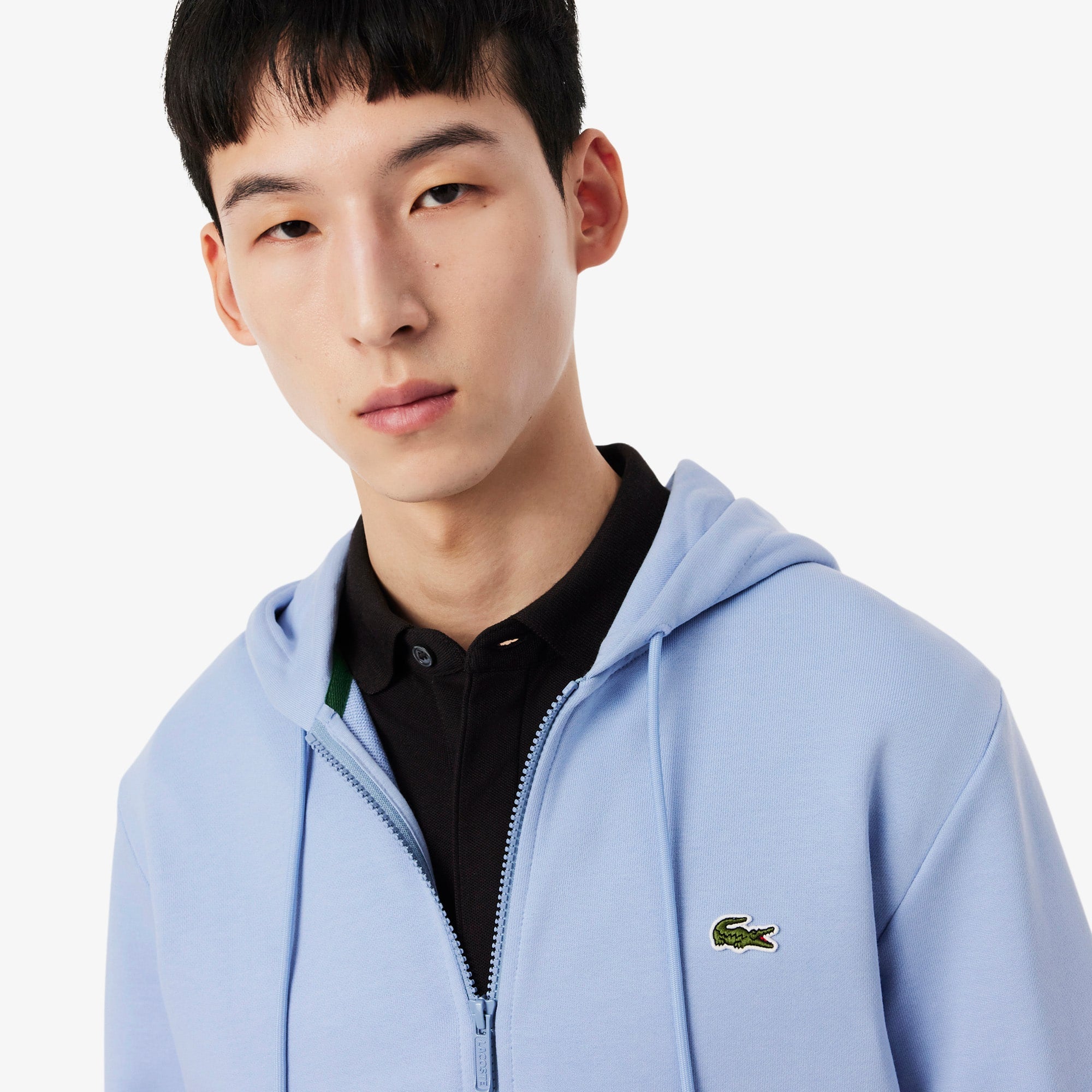 Men's Classic Fit Zip-Up Fleece Sweatshirt - Light Blue