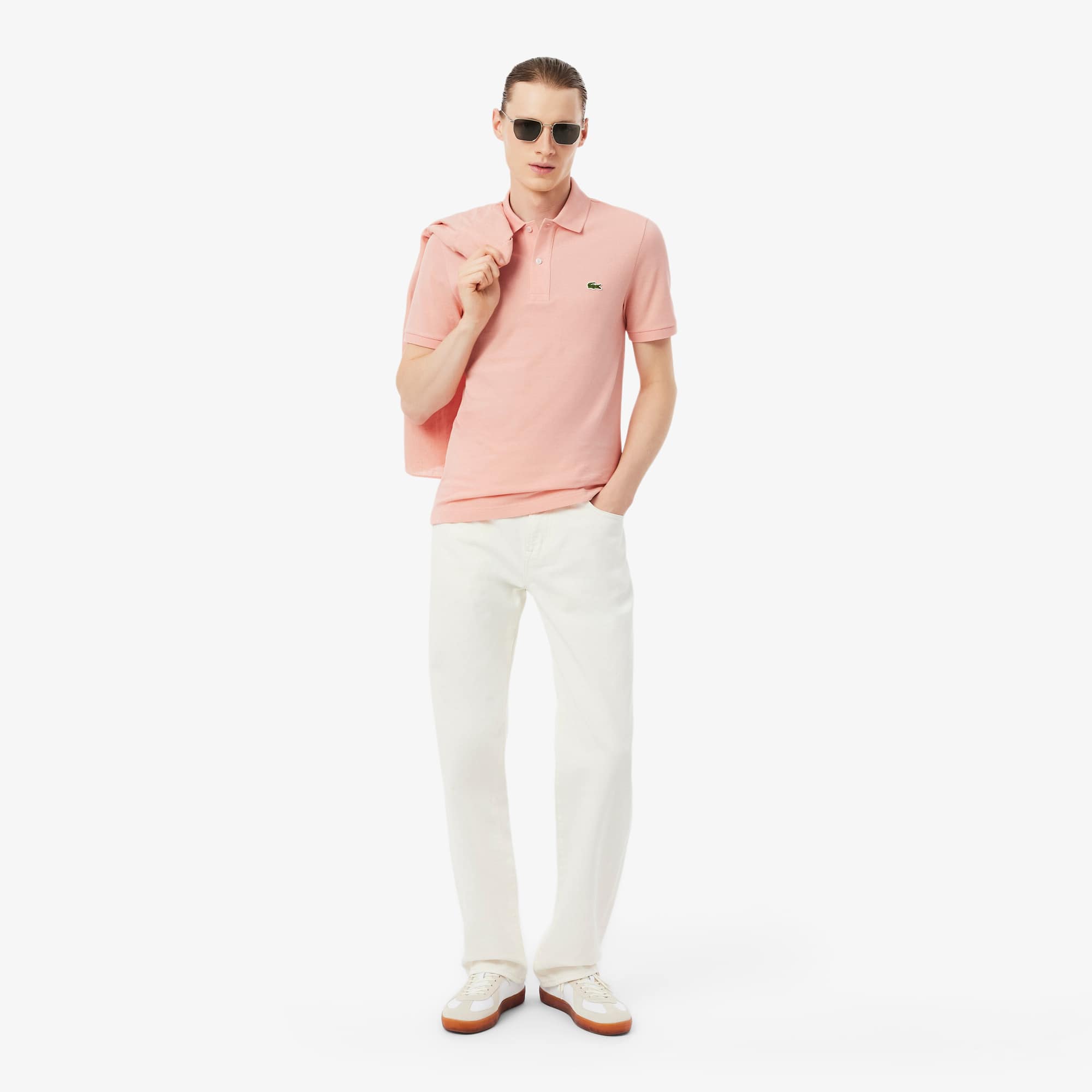 Men's Slim Fit Piqué Polo - Rose