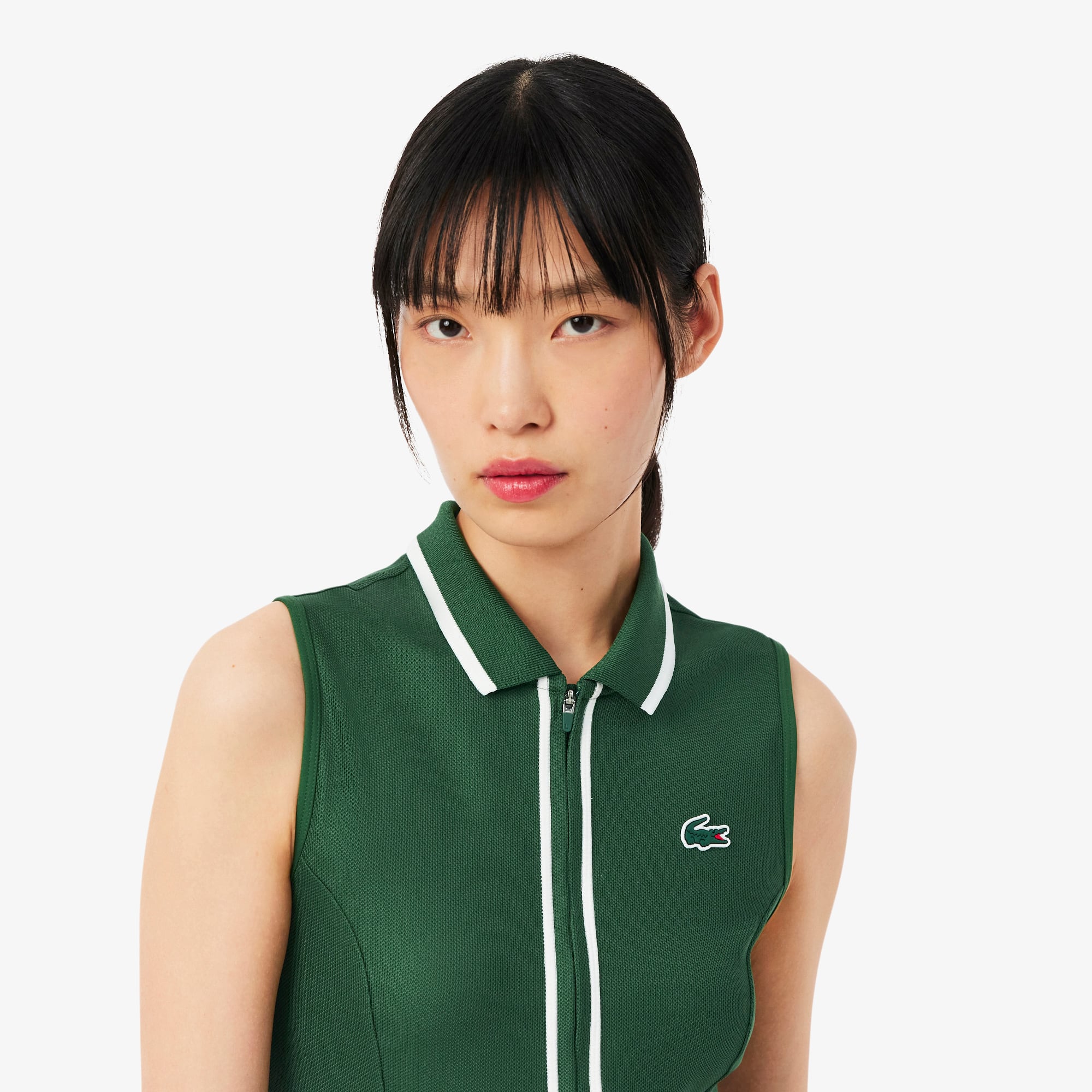 Women's Ultra Dry Heritage Trim Golf Dress - Green / White / Green