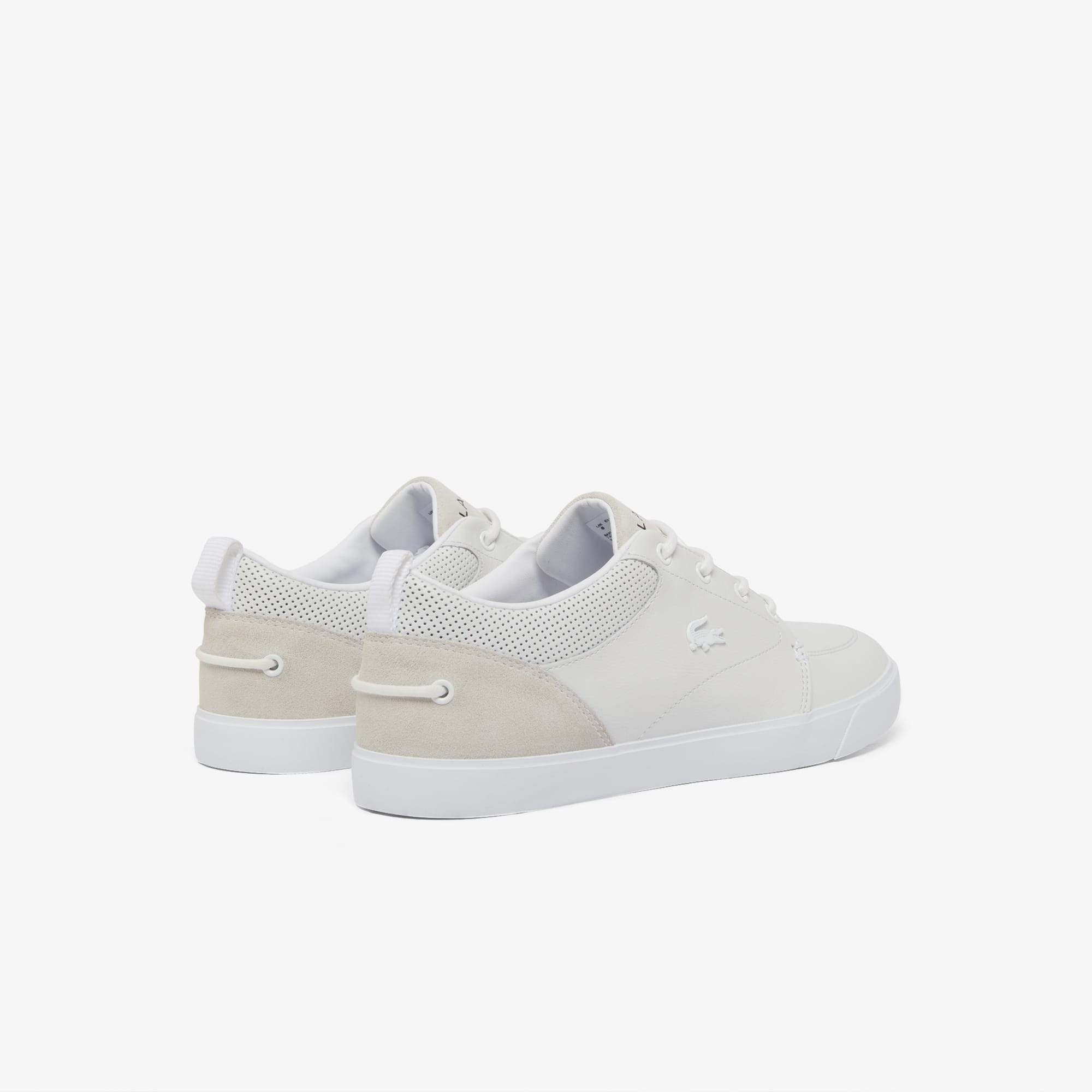 Men's Bayliss Leather Sneakers - WHITE/WHITE