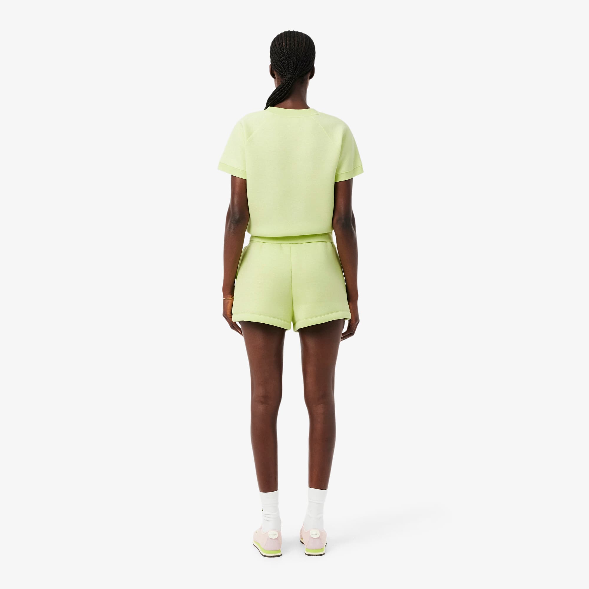 Pleated Cotton Shorts - Vert Clair