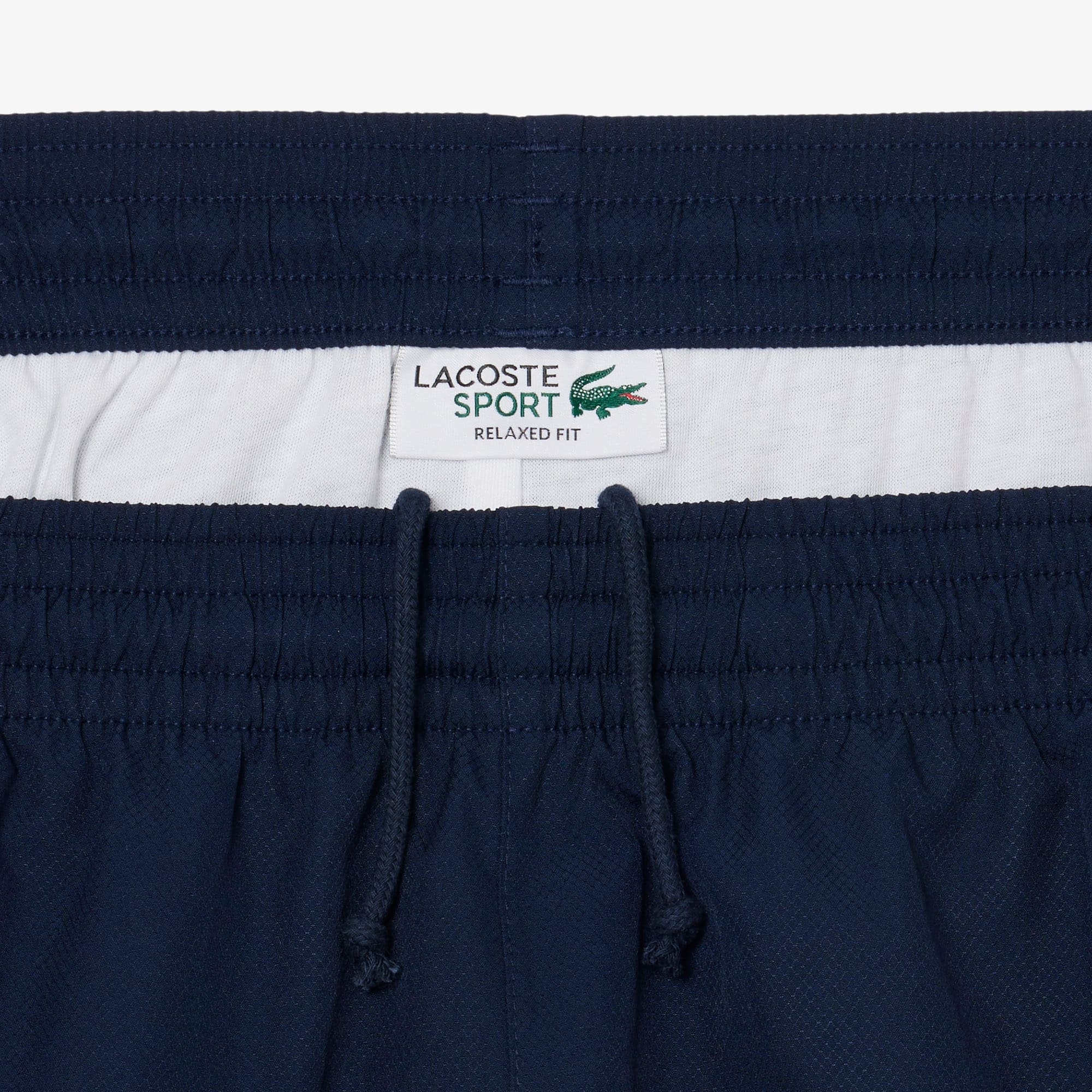 Men's Lightweight Colorblock Stripe Tennis Shorts - Navy Blue / Orange / White