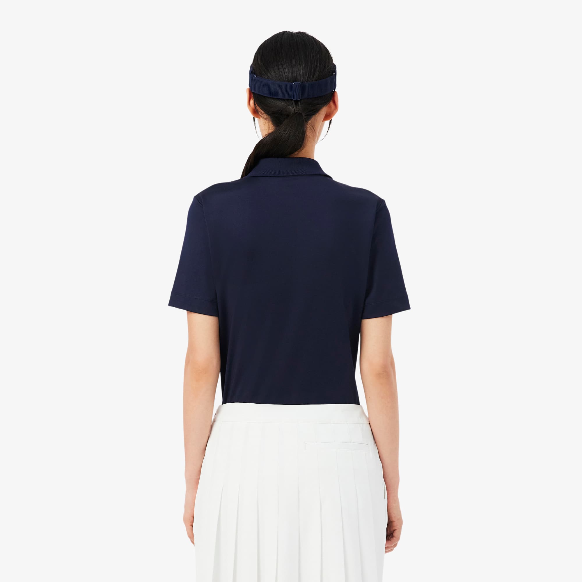 Slim Fit UV Protect Stretch Golf Polo - Navy Blue