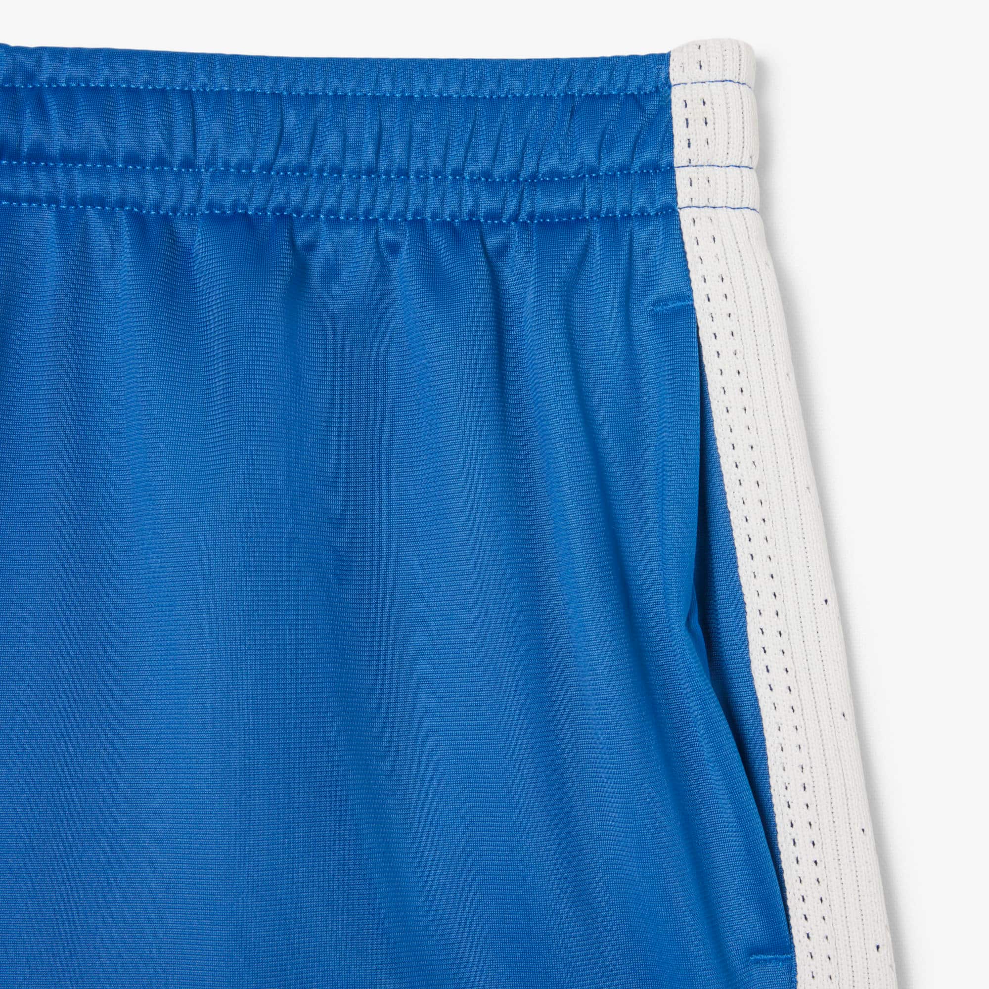 Women's Satin Jersey Pointelle Stripe Shorts - Blue