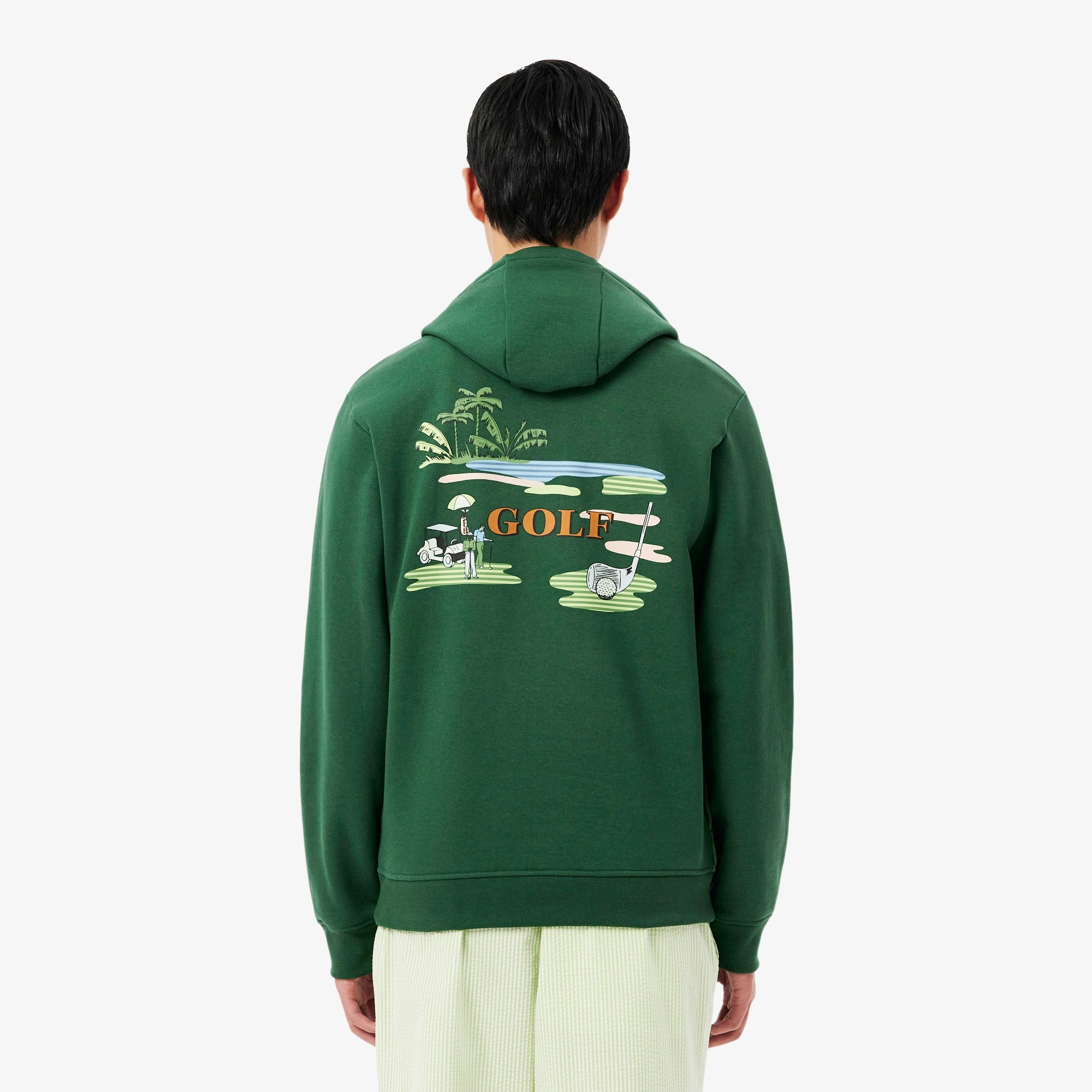 Golf Print Hoodie - Vert