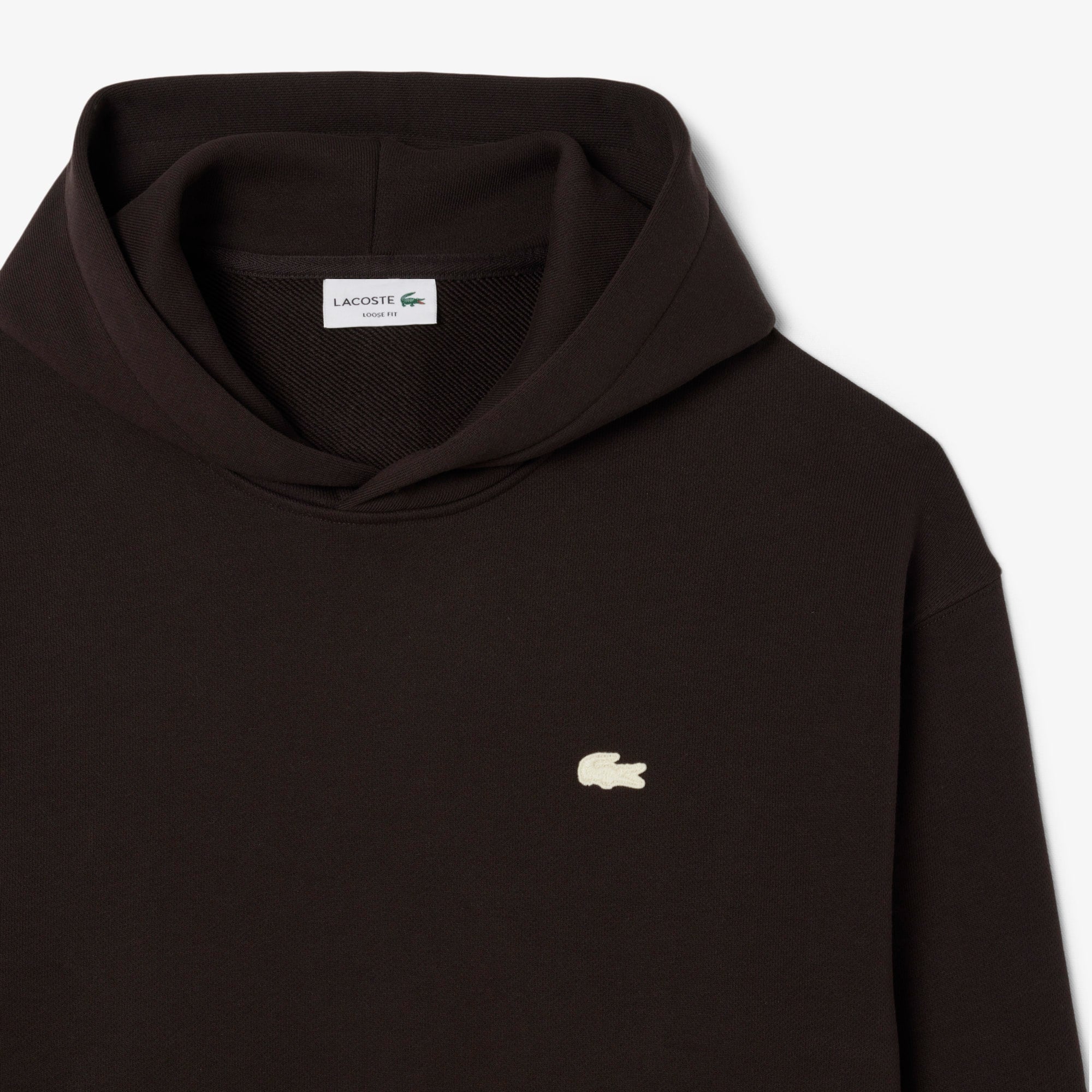 Loose Fit Printed Hoodie - Brown