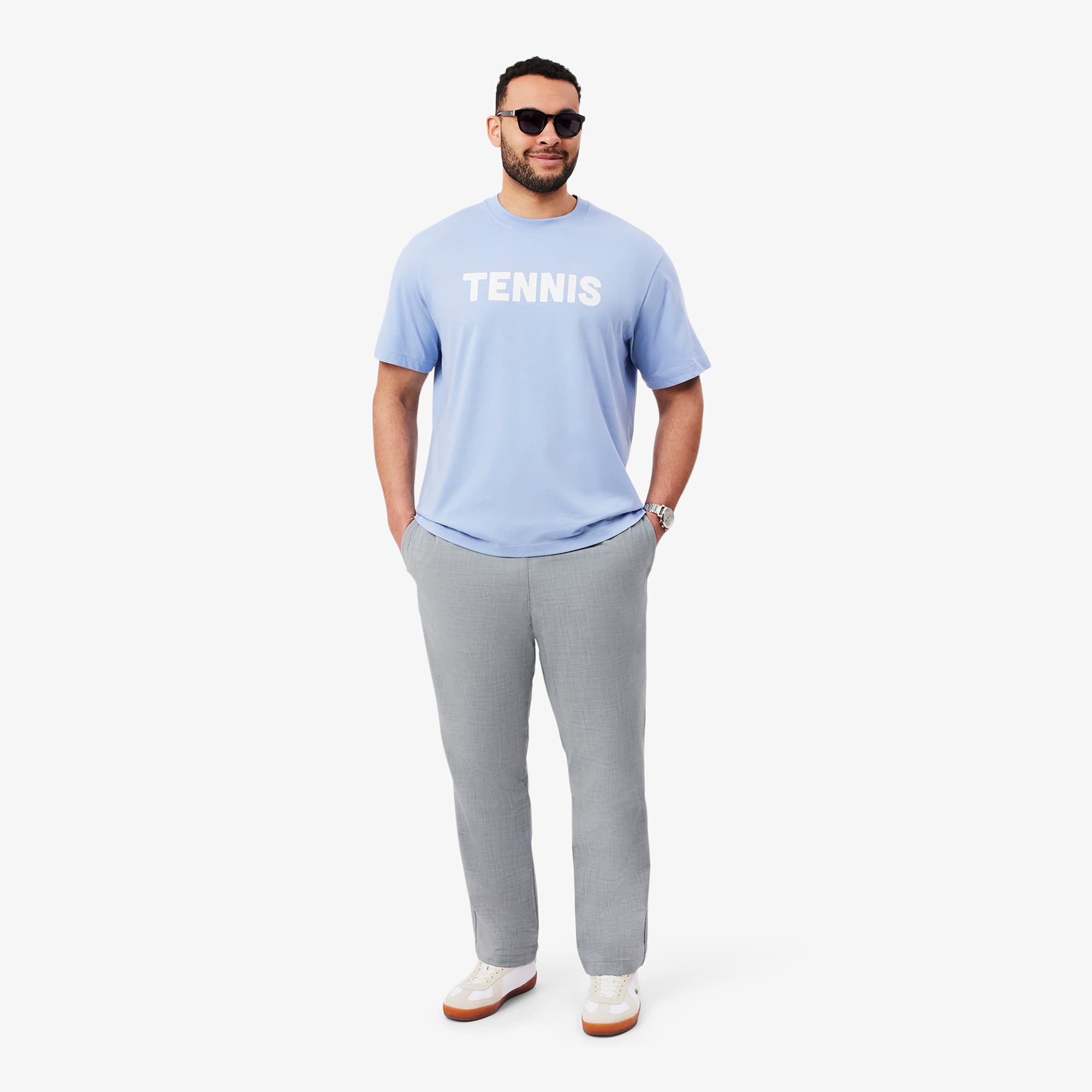 Men's Regular Fit Wool Flannel Chino Pants - Light Grey