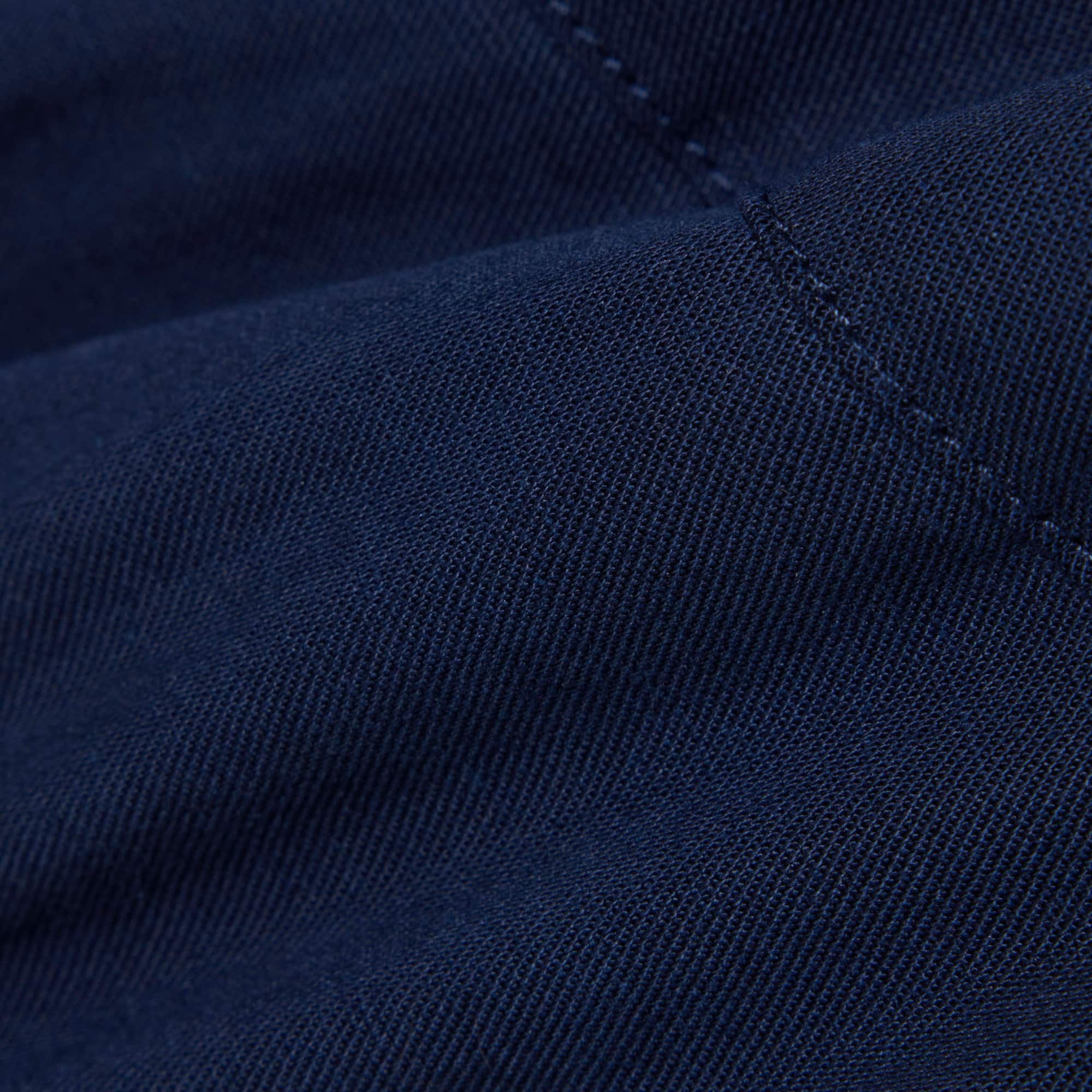 Fluid Linen Blend Shirt Dress - Navy Blue