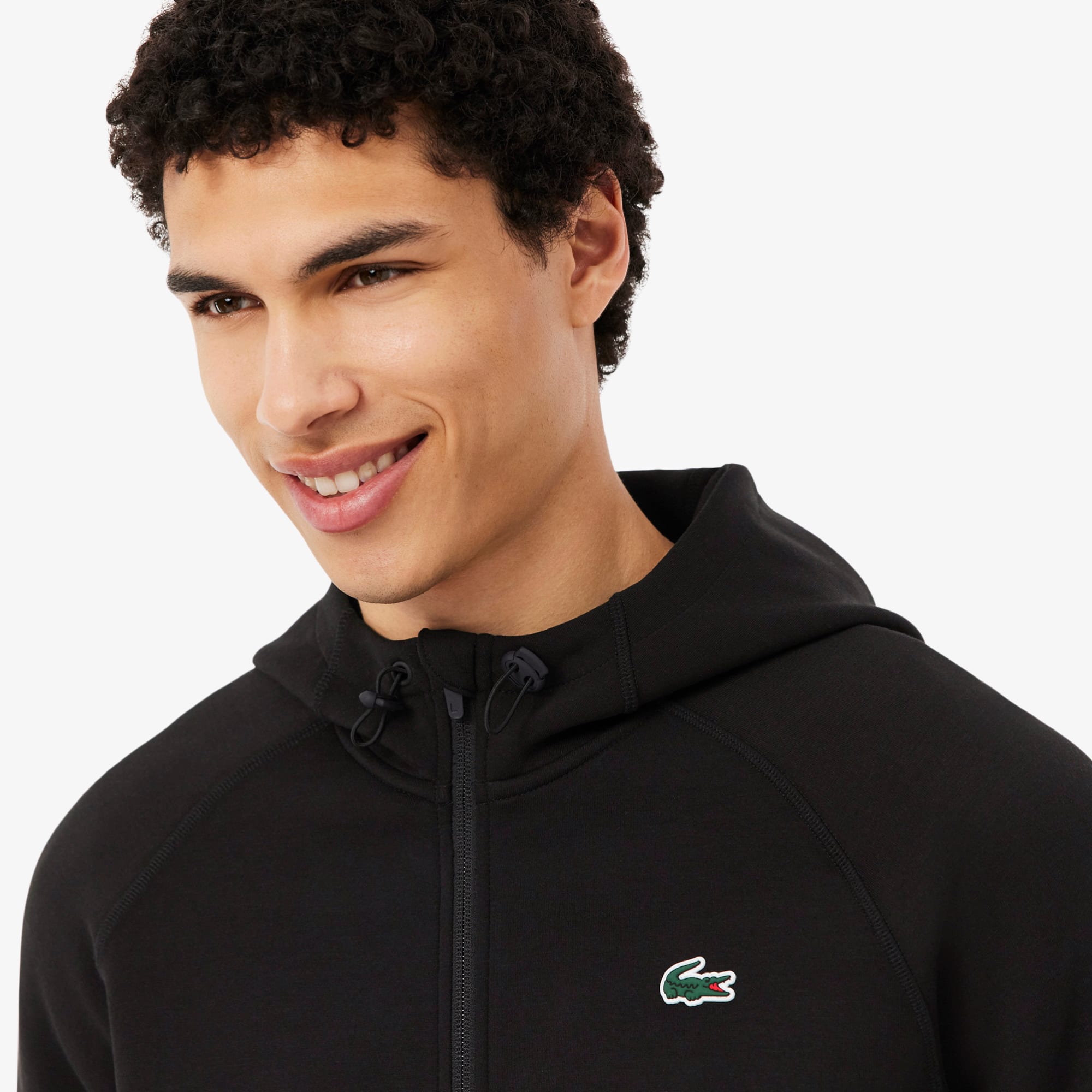 Sport Stretch Zipped Hoodie - Black