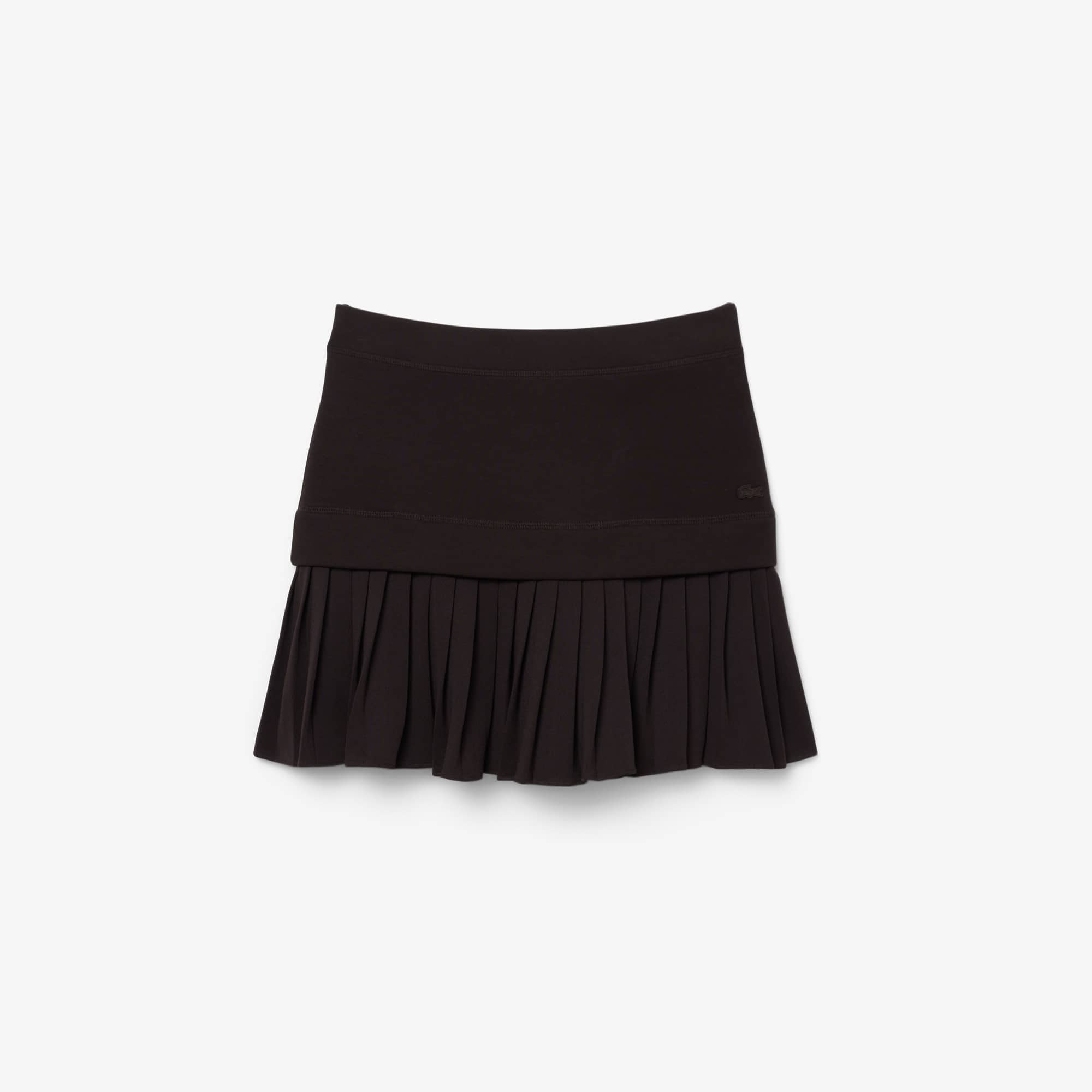 Pleated Cotton Skirt - Brown