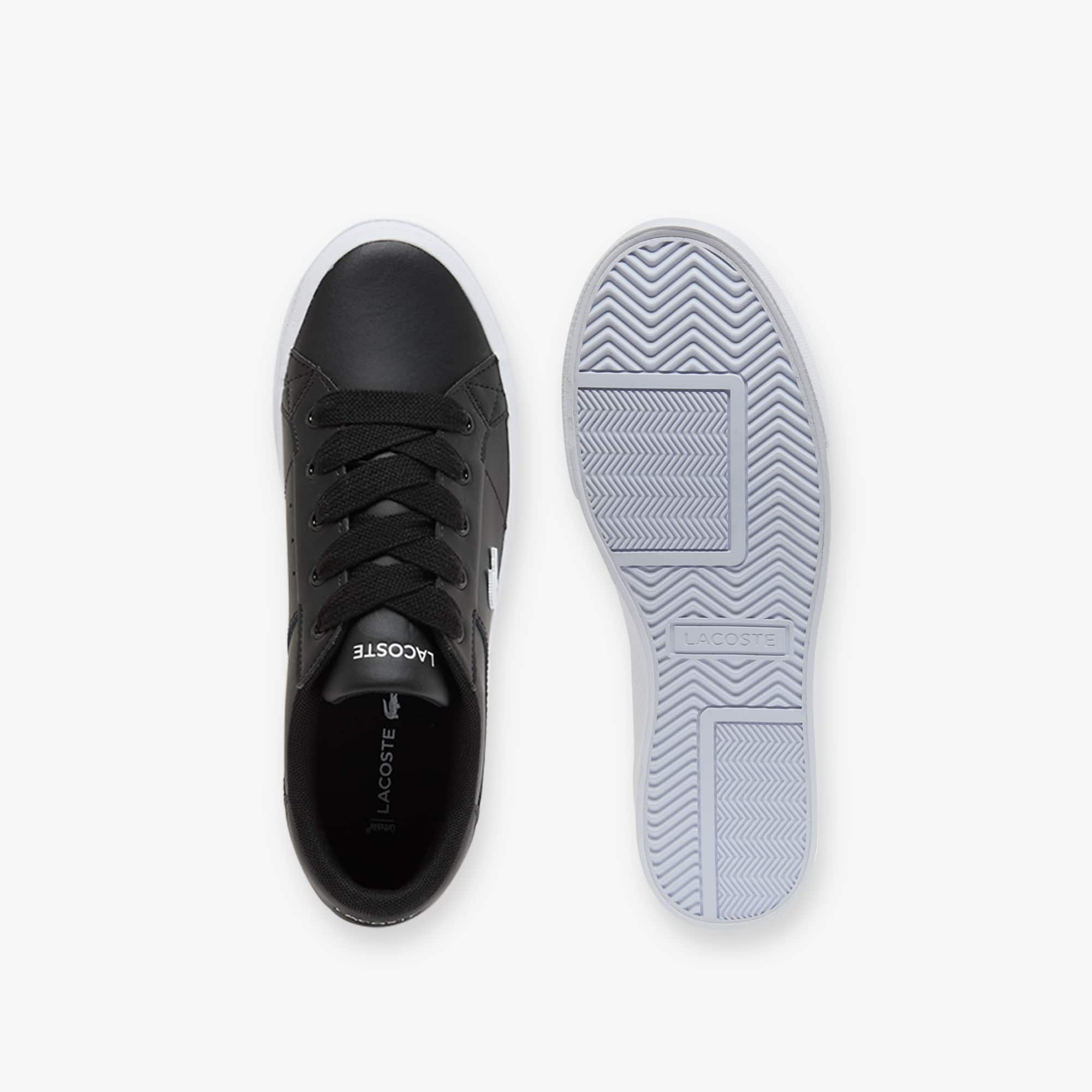 Women's Ziane Platform Leather Sneakers - Black & White