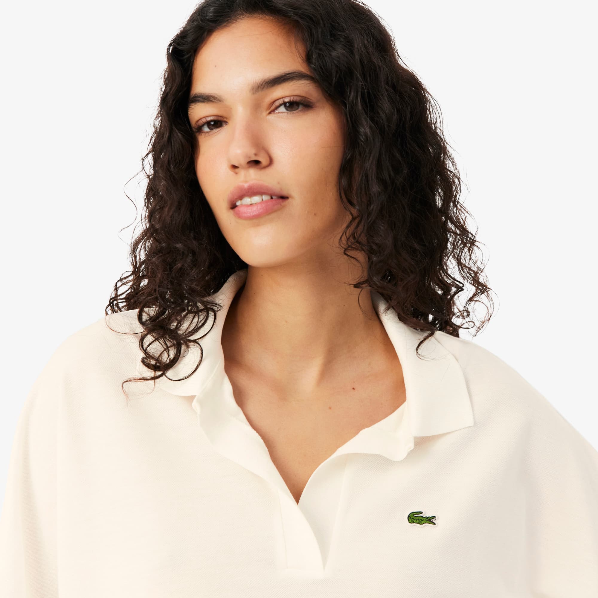 Women's Relaxed Fit Piqué Polo - White