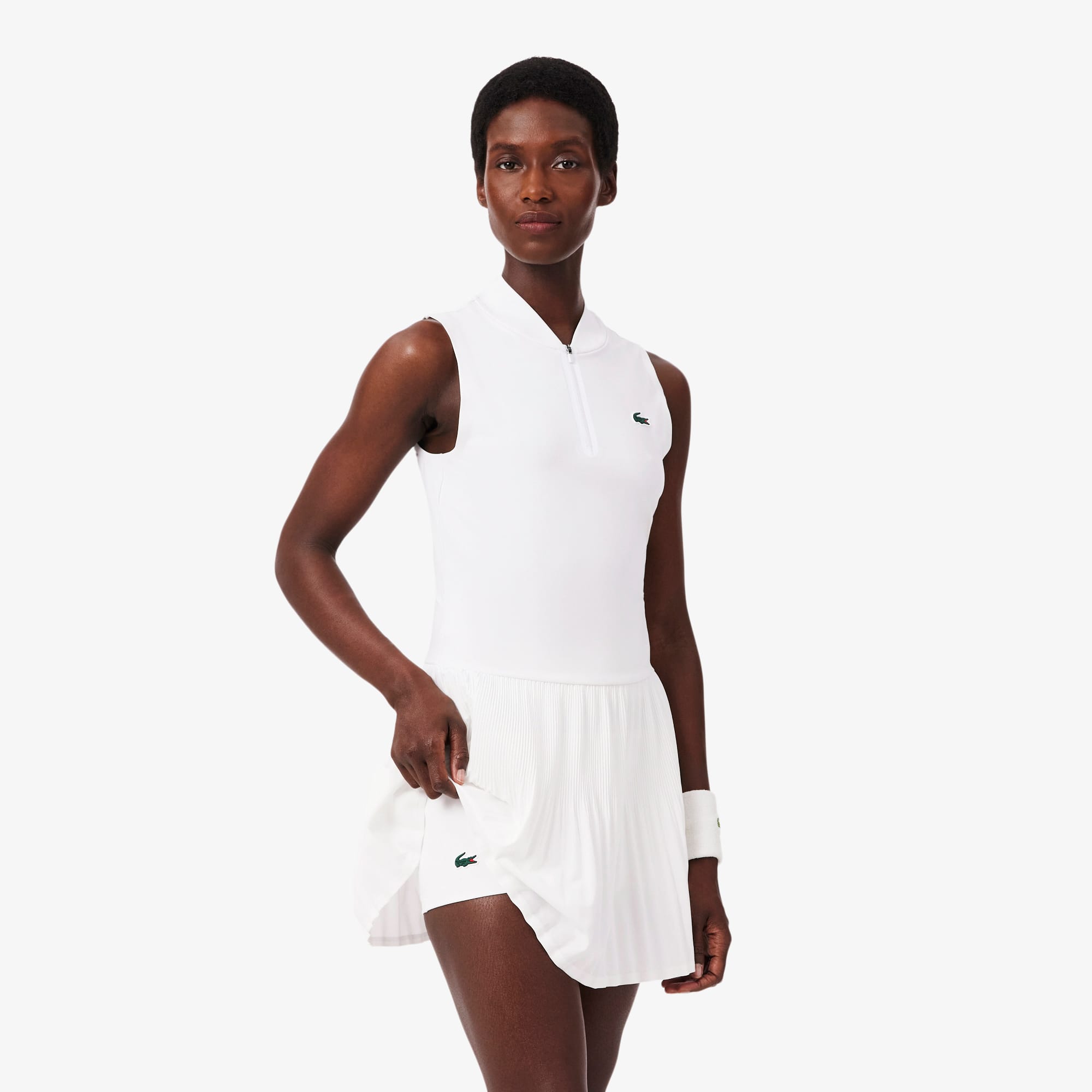Ultra Dry Stretch Tennis Dress with Liner - White