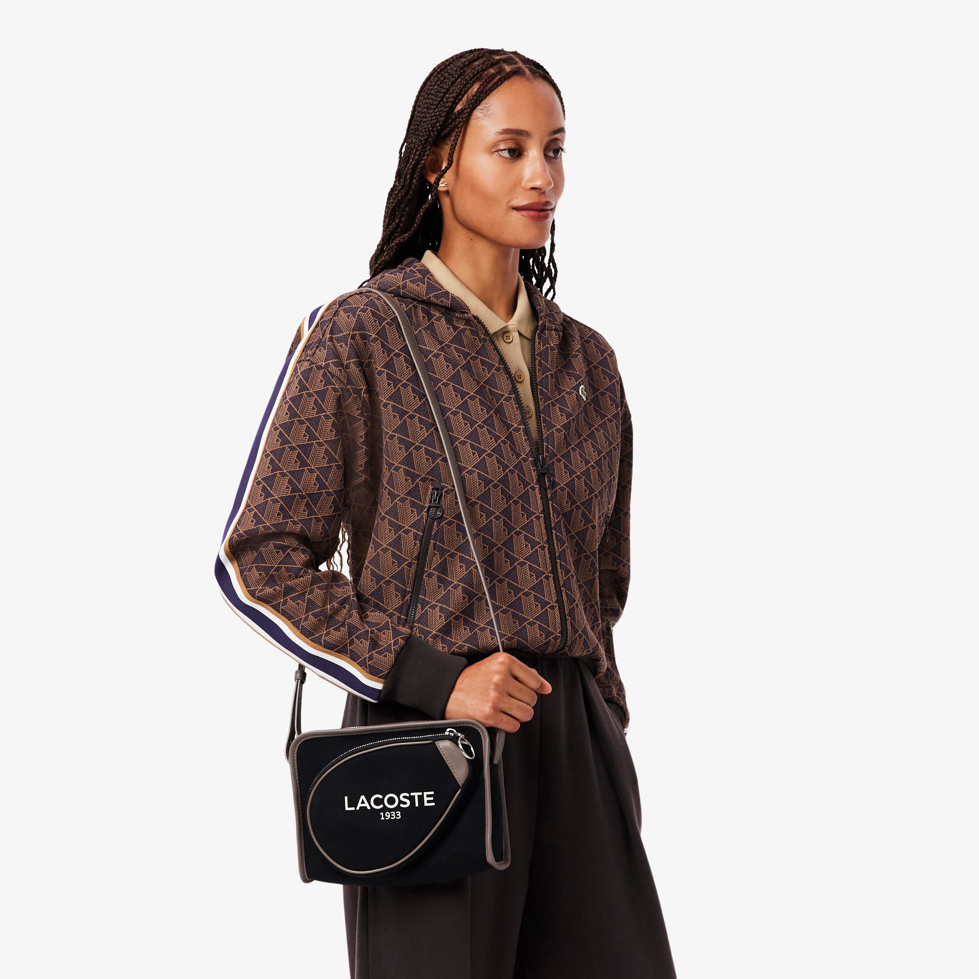 Heritage Canvas Shoulder Bag - NOIR MOREL