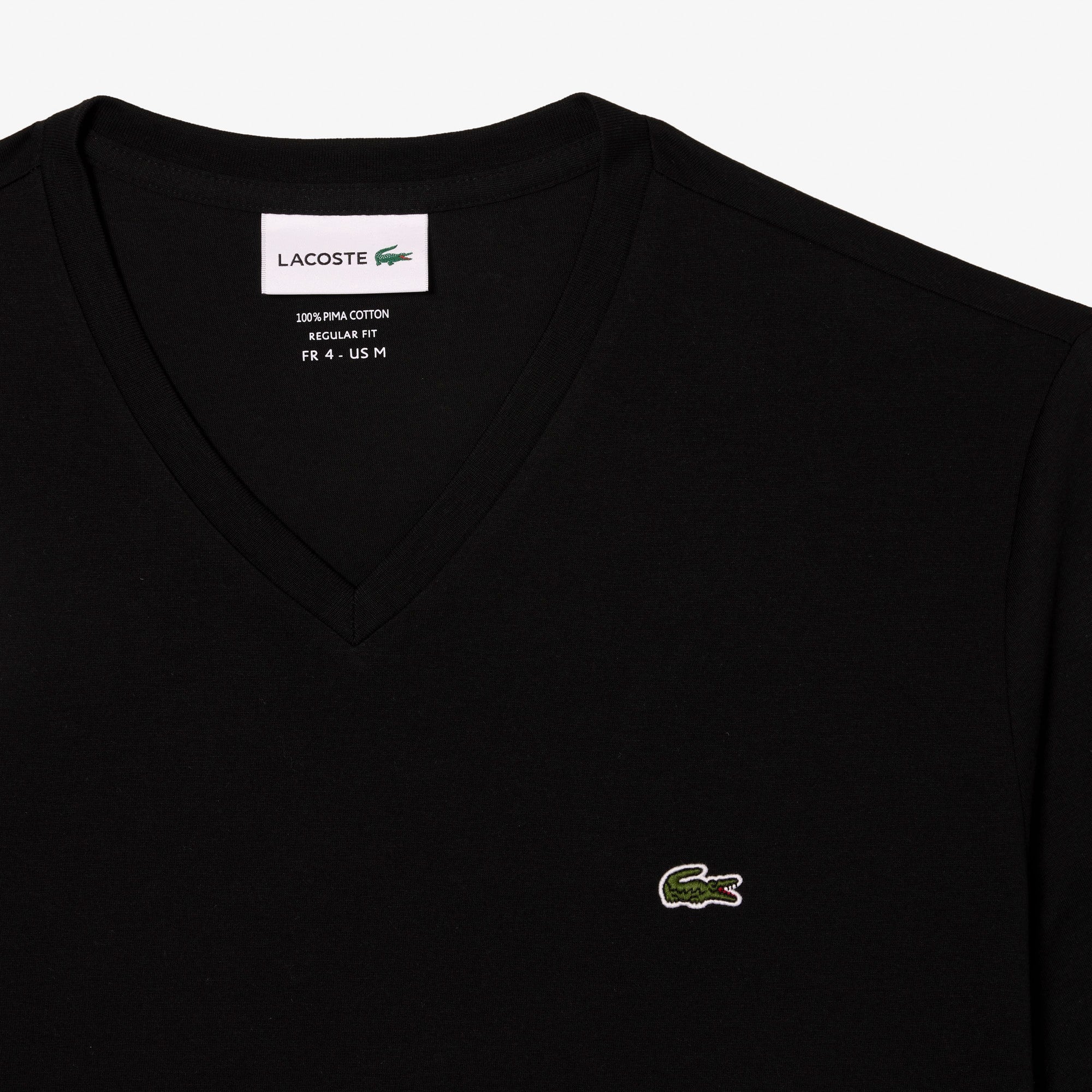 Men's Lightweight Pima Cotton V-Neck T-Shirt - Black
