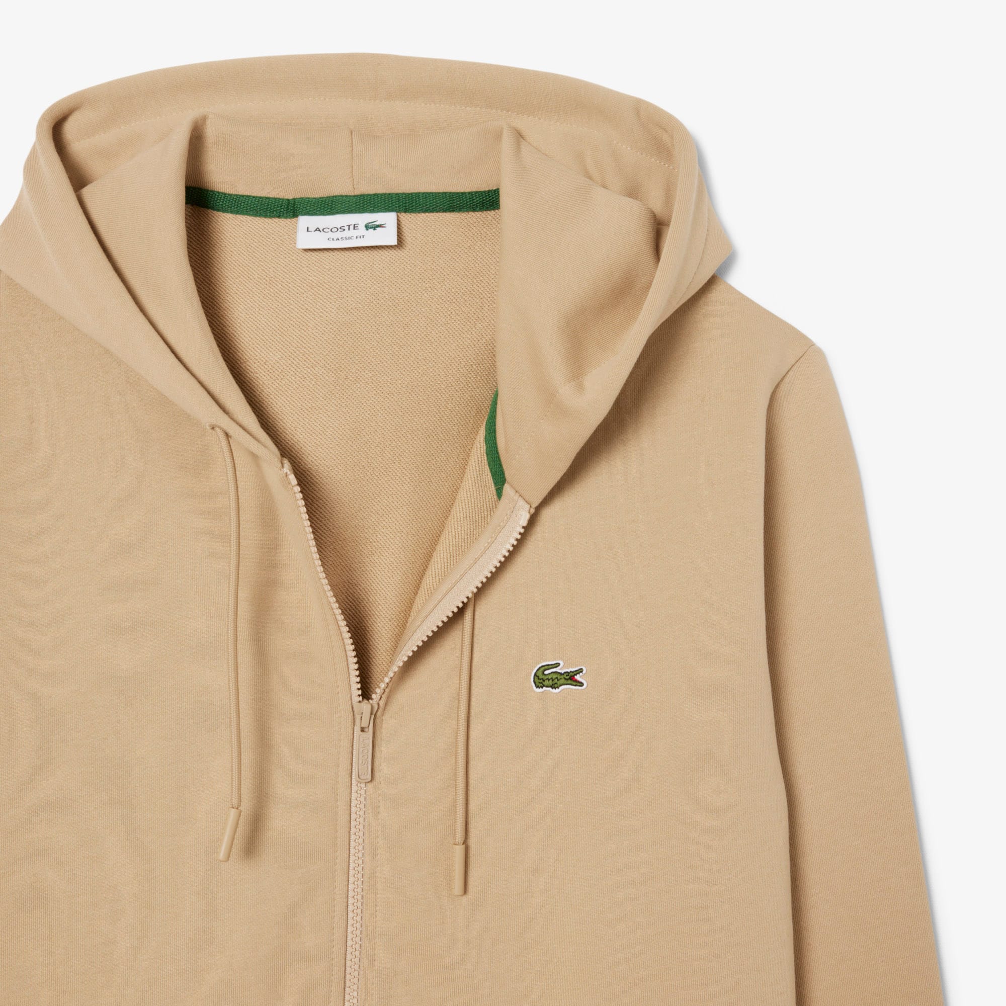 Men's Classic Fit Zip-Up Fleece Sweatshirt - Beige
