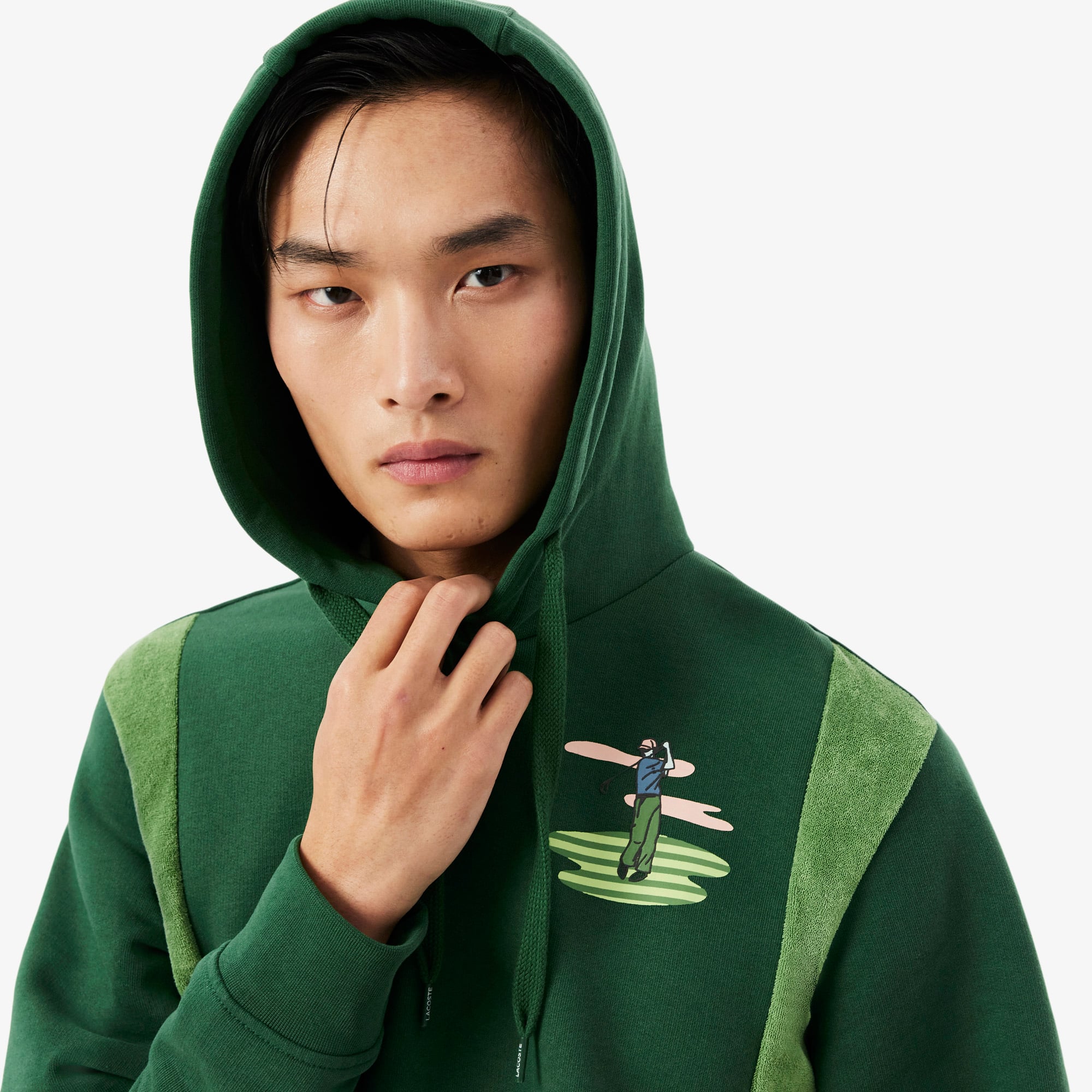 Golf Print Hoodie - Vert