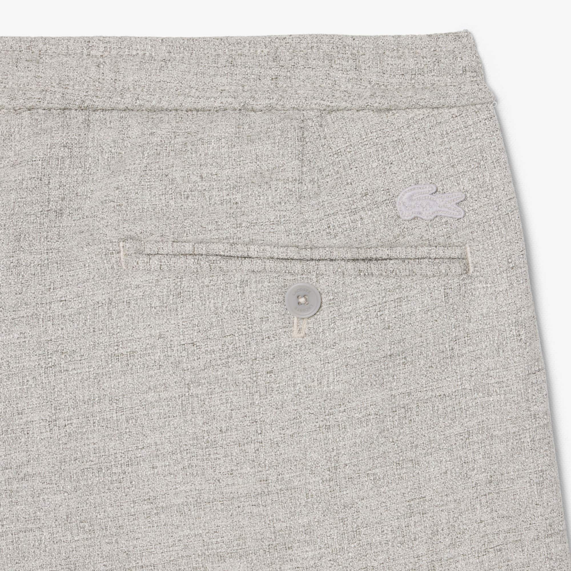 Relaxed Fit Slub Weave Pants - Grey