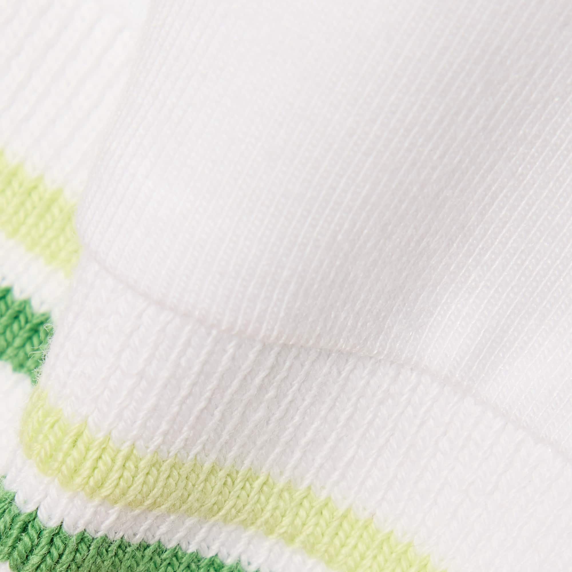 Women's Stretch Polo Collar Skater Dress - Blanc / Vert