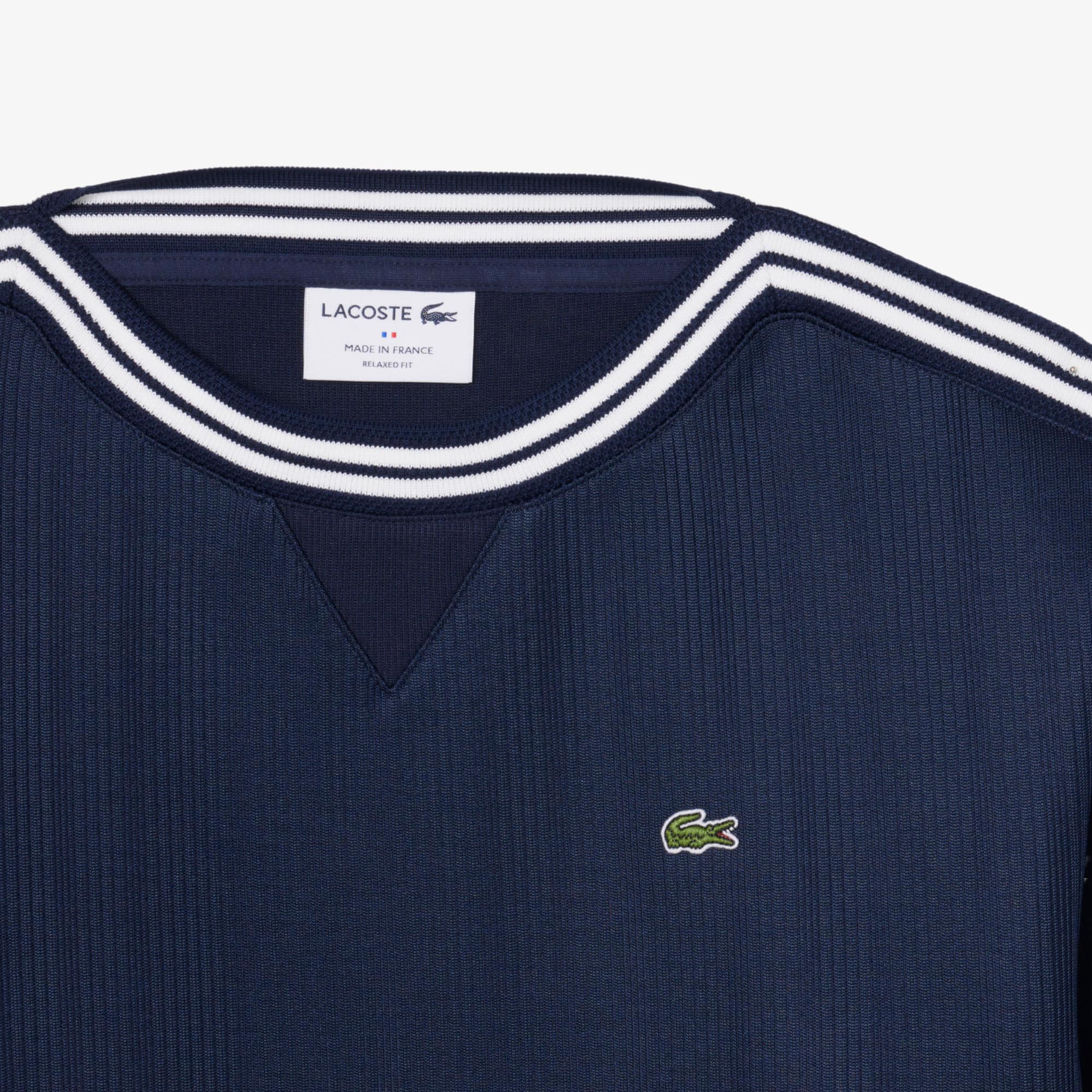 Made In France Boat Neck Sweatshirt - Navy Blue / White