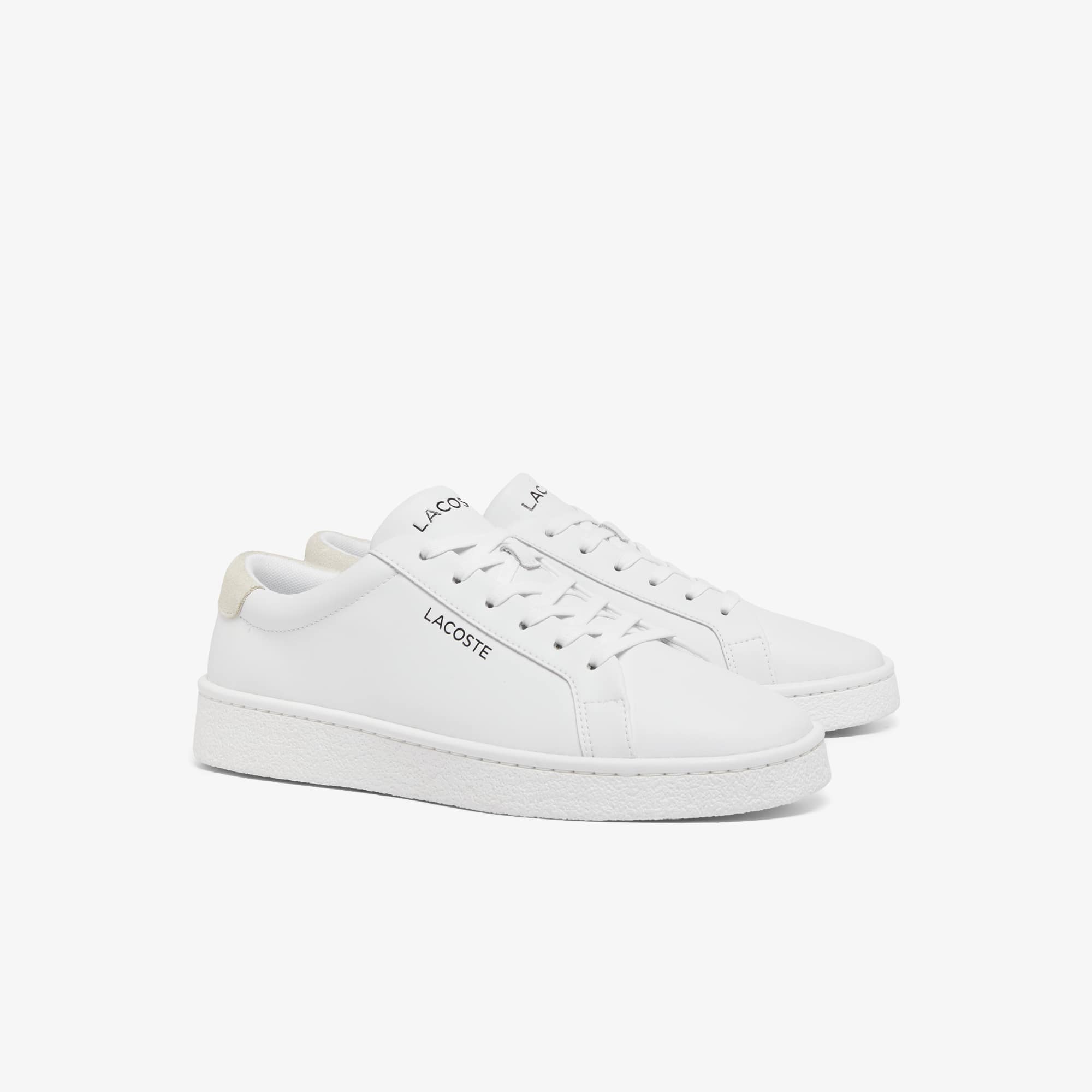 Men's Courtderby Leather Sneakers - WHITE/WHITE