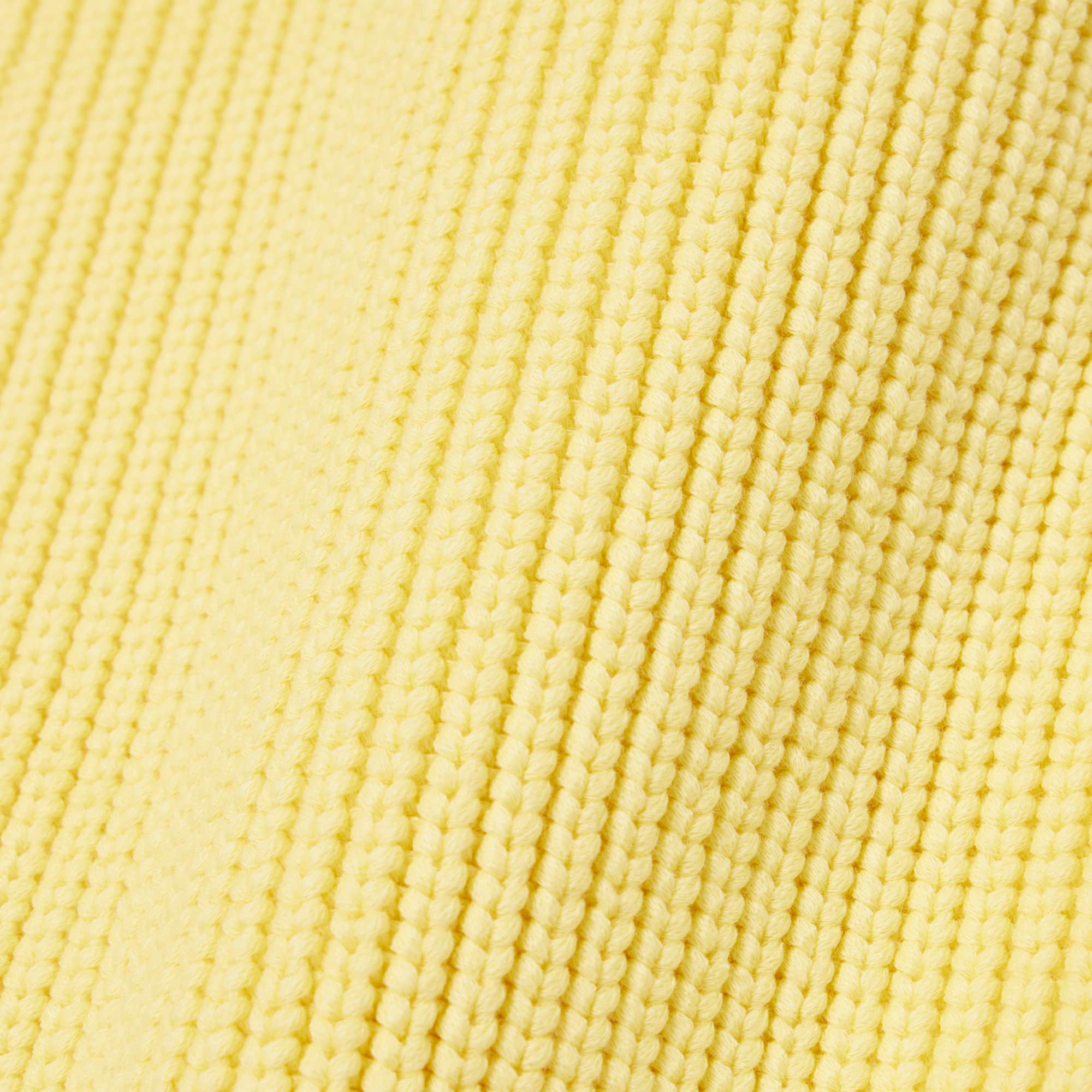 Zipped Cotton Badge Accent Sweater - Pastel yellow