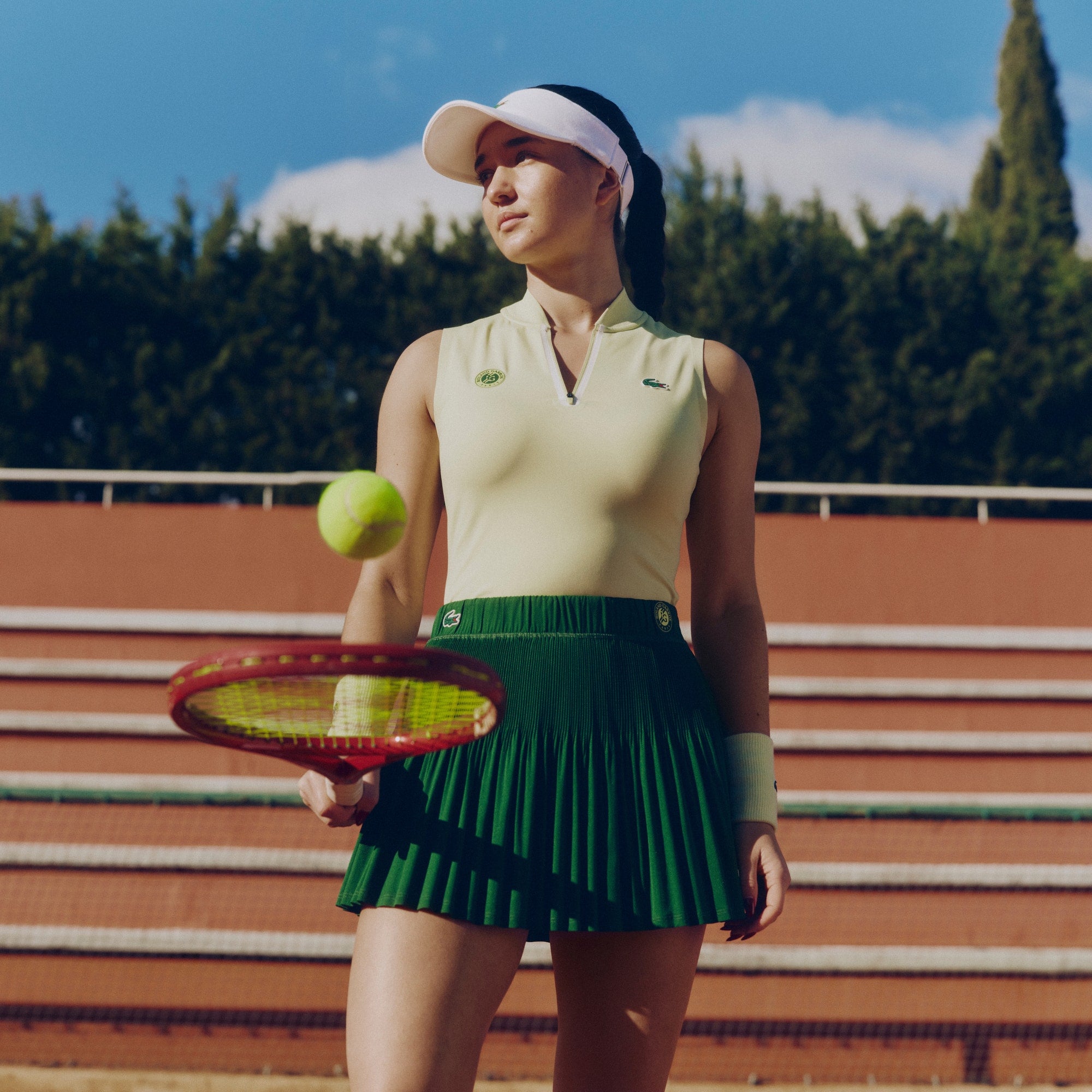 Roland-Garros Edition Pleated Tennis Skirt - Vert