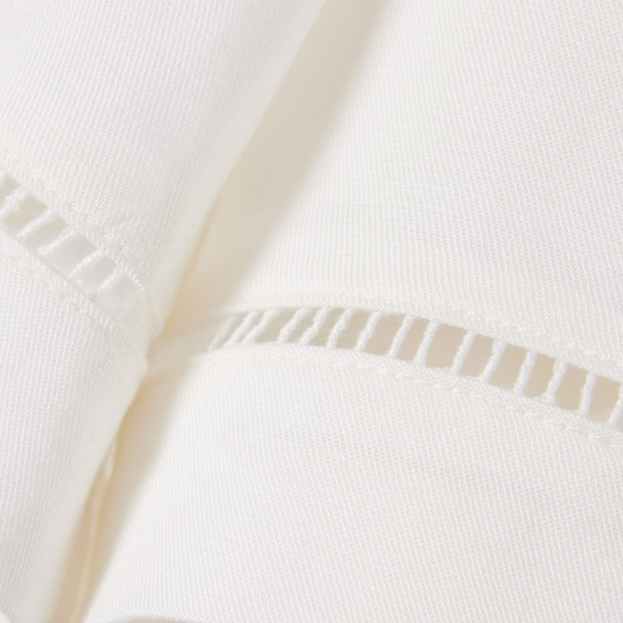 Oversized Fluid Linen Blend Bermuda Shorts - White