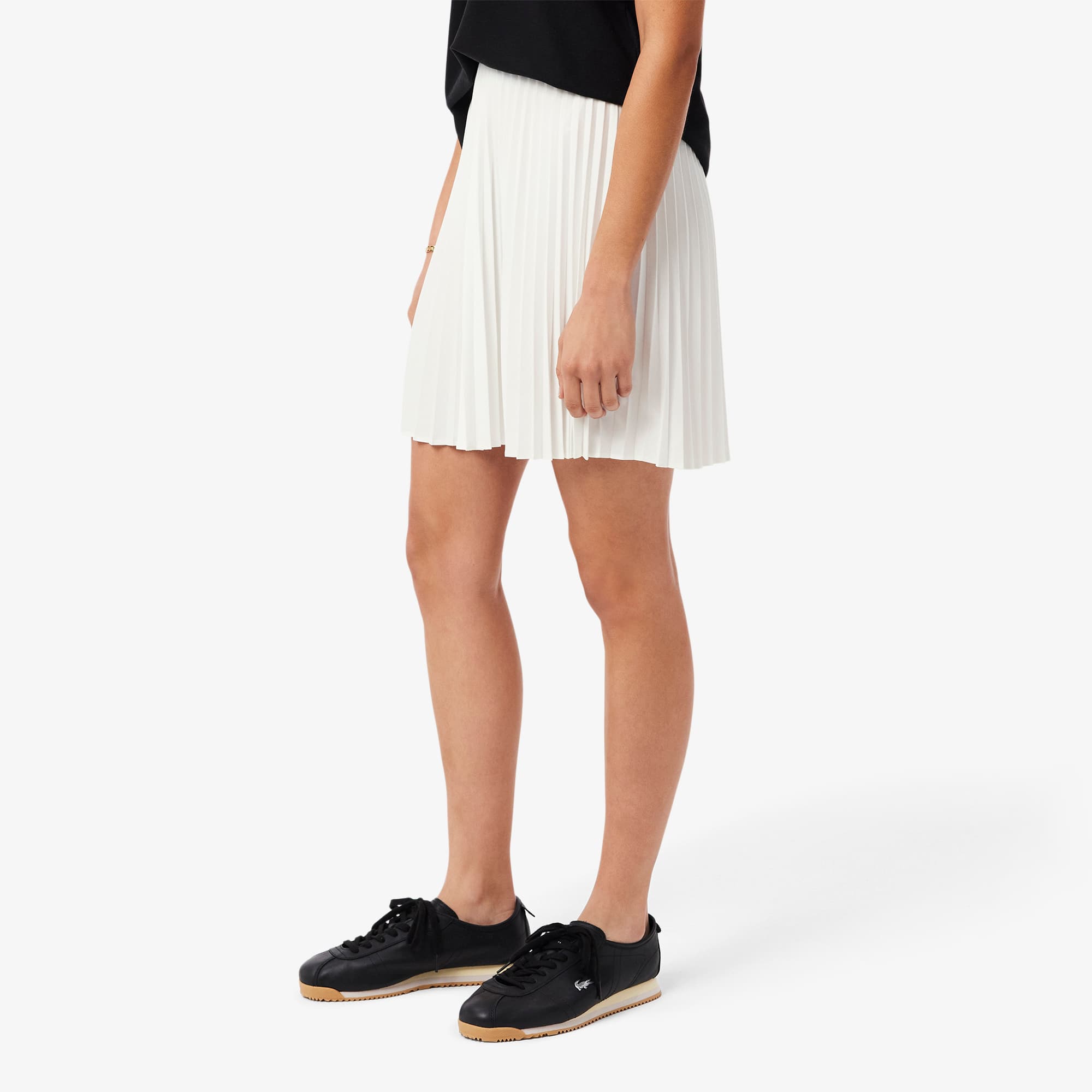 Women's Short Pleated Skirt - White