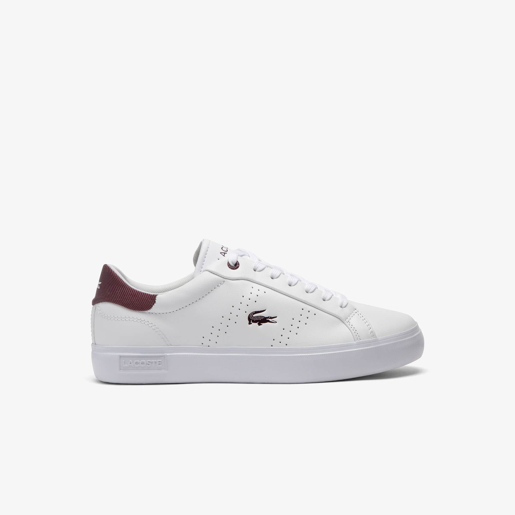 Women's Powercourt 2.0 Leather Sneakers - WHT/DK PURP