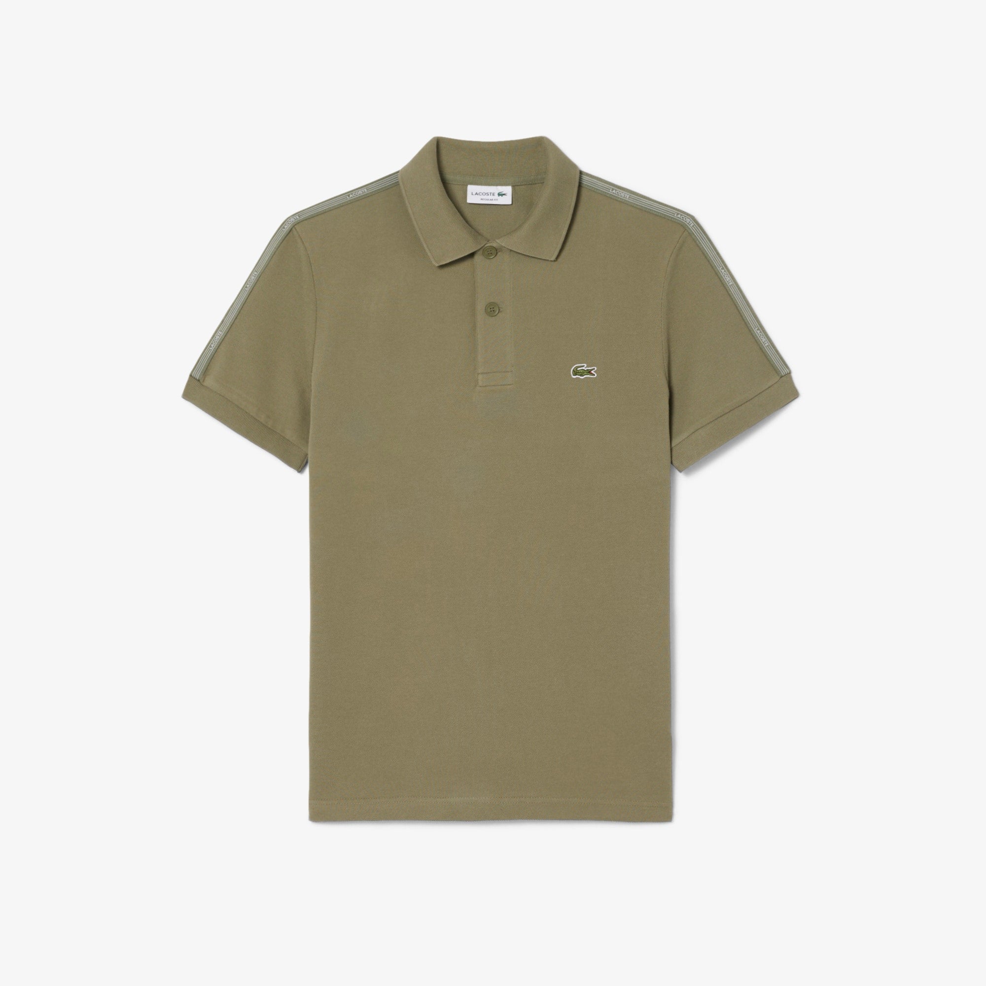 Regular Fit Logo Stripe Polo - Khaki Green