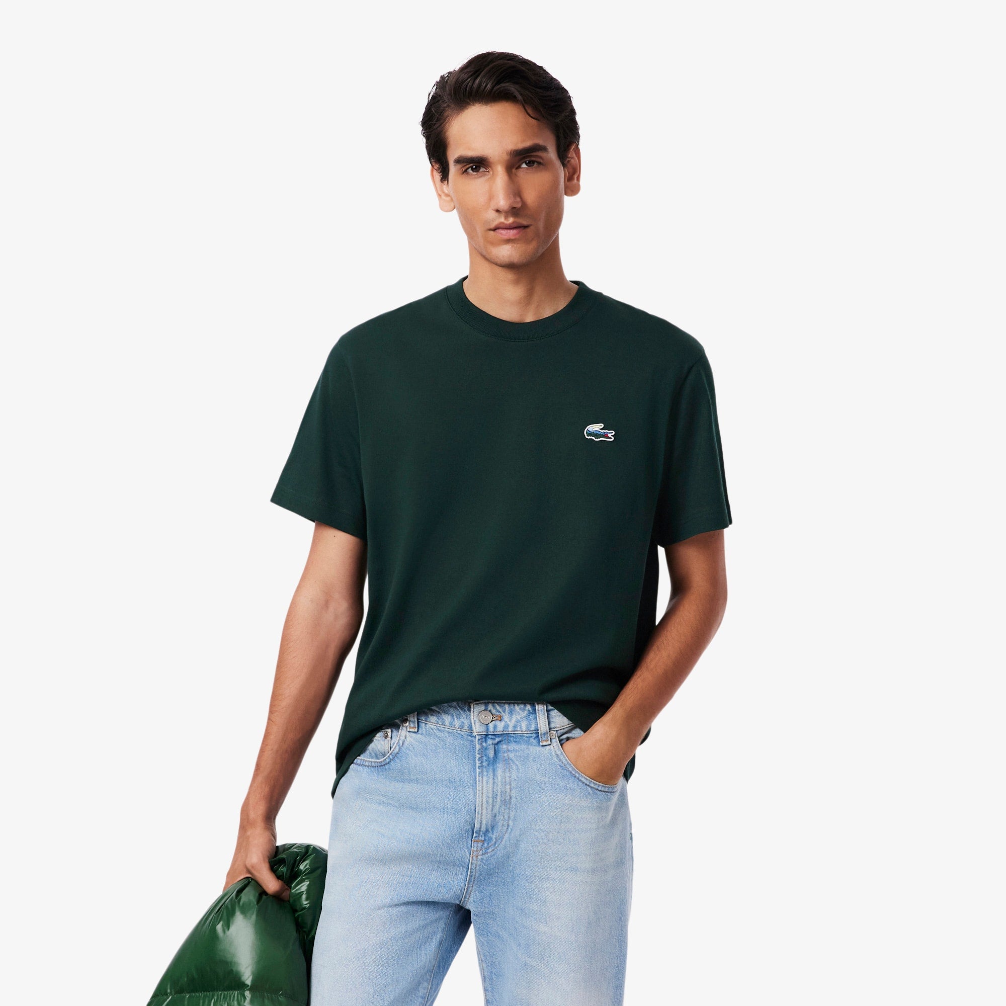 Men's Heavy Jersey Landscape T-Shirt - Forest green