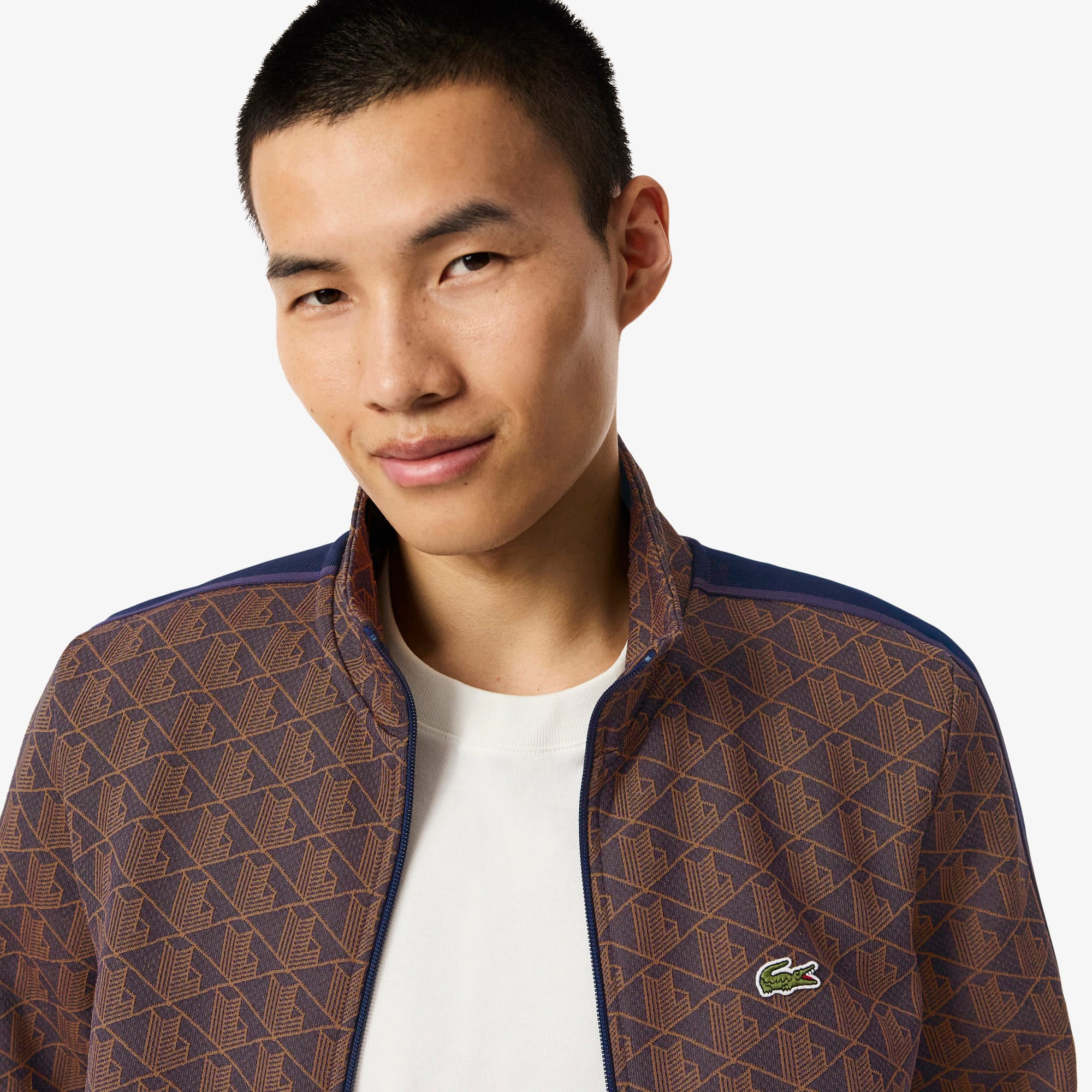 Men's Paris Zip-Up Track Jacket - Purple / Brown