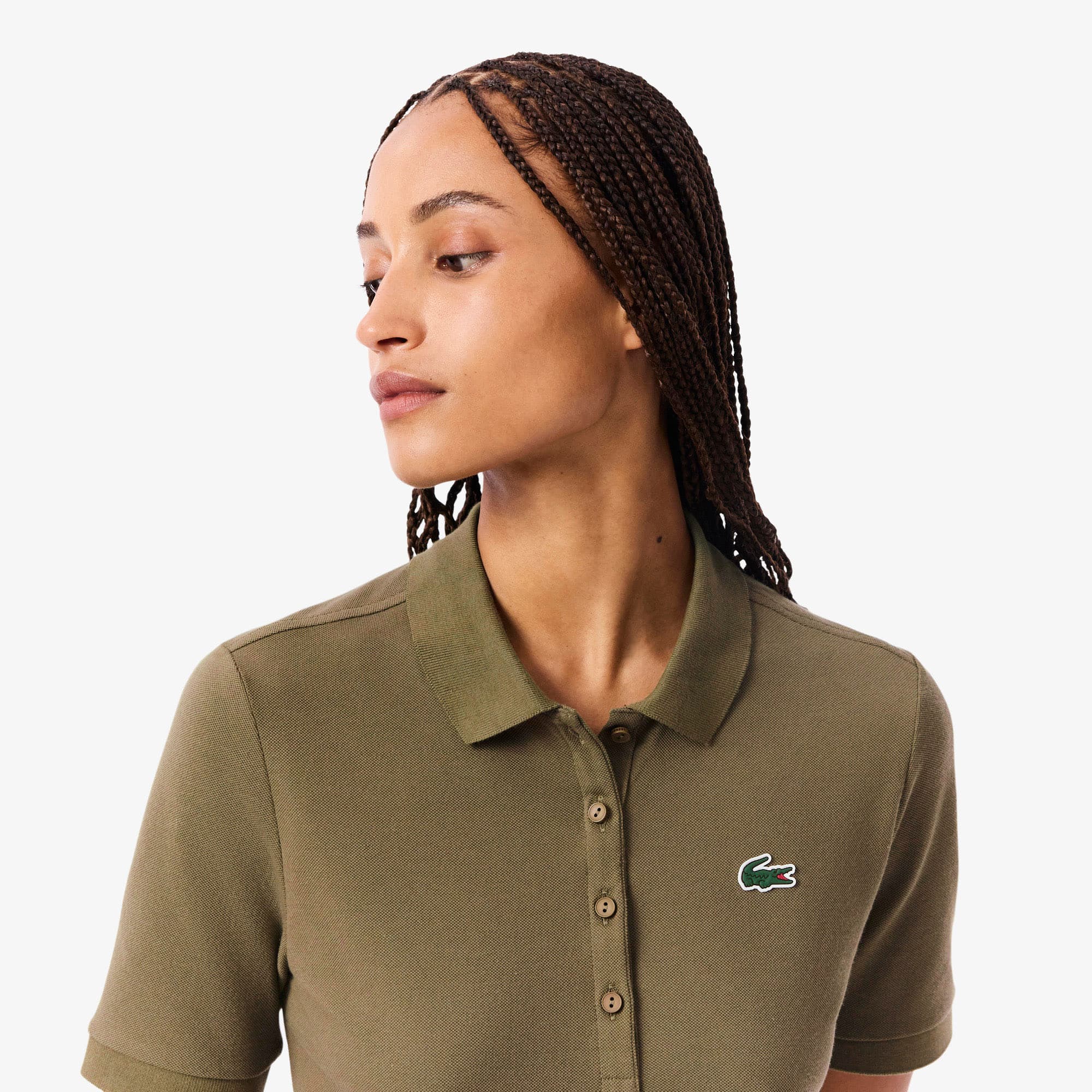Women's Slim Fit Thermo-Regulating Golf Polo - Khaki Green