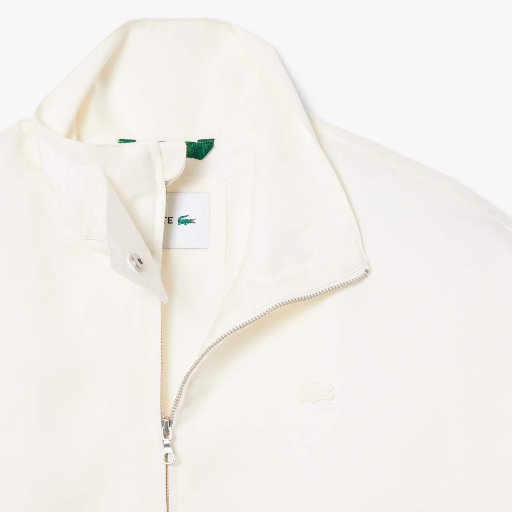 Oversized Linen Blend Track Jacket - White
