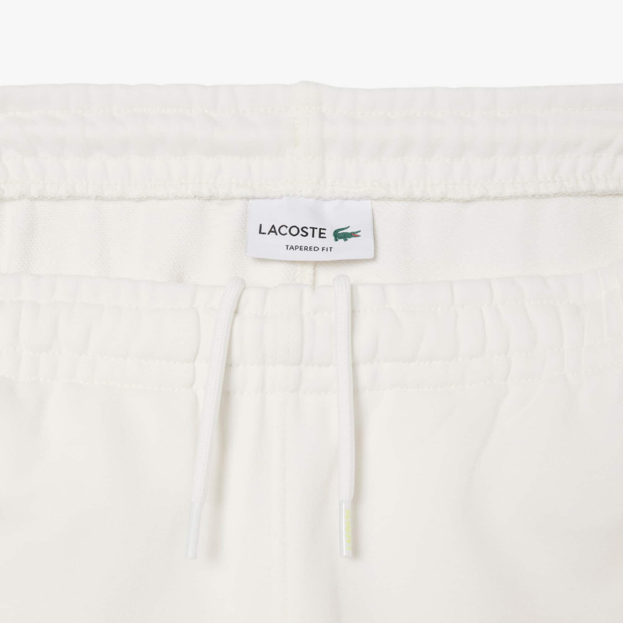 Men's Tapered Leg Fleece Sweatpants - White / Khaki Green / Purple