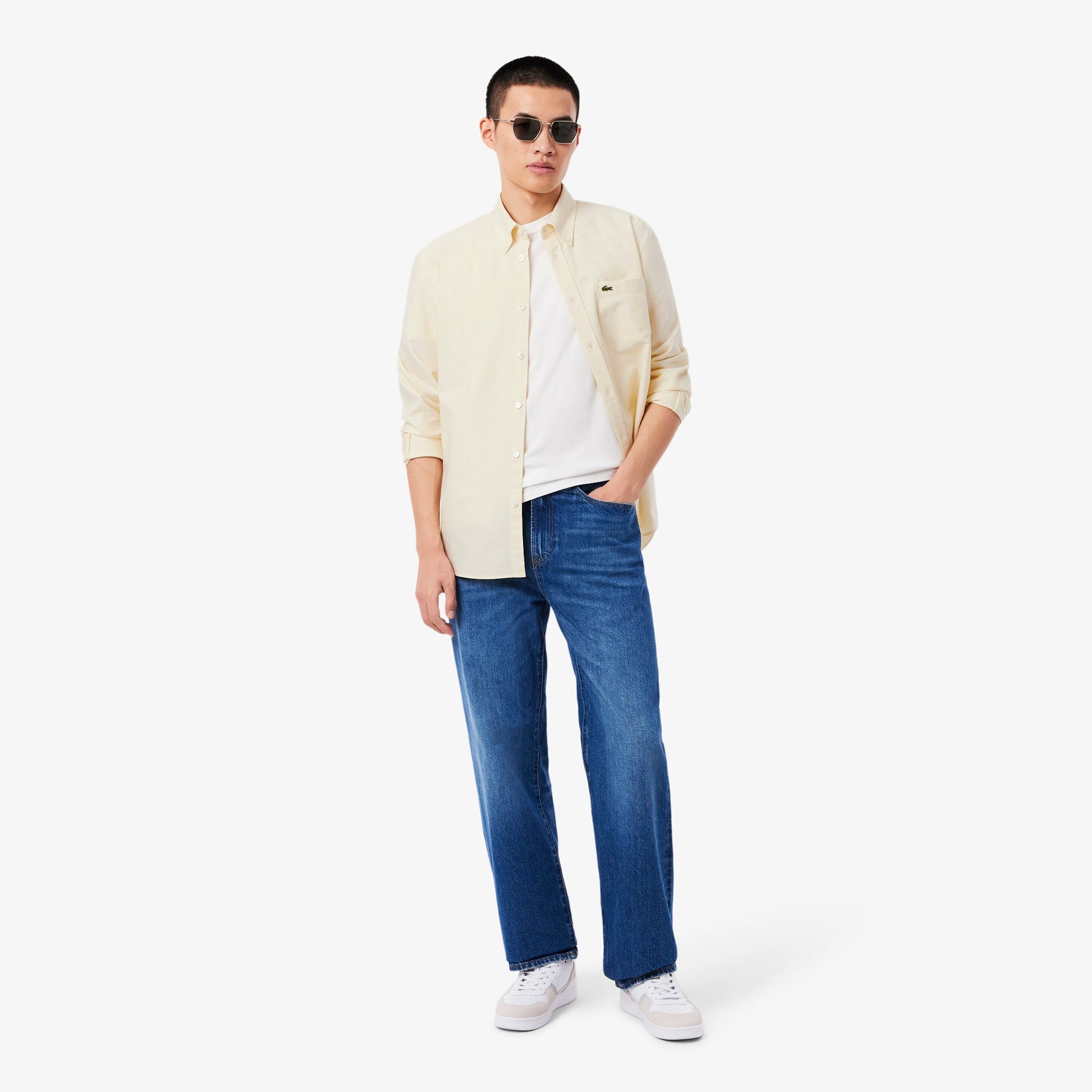 Men's Regular Fit Oxford Shirt - Beige