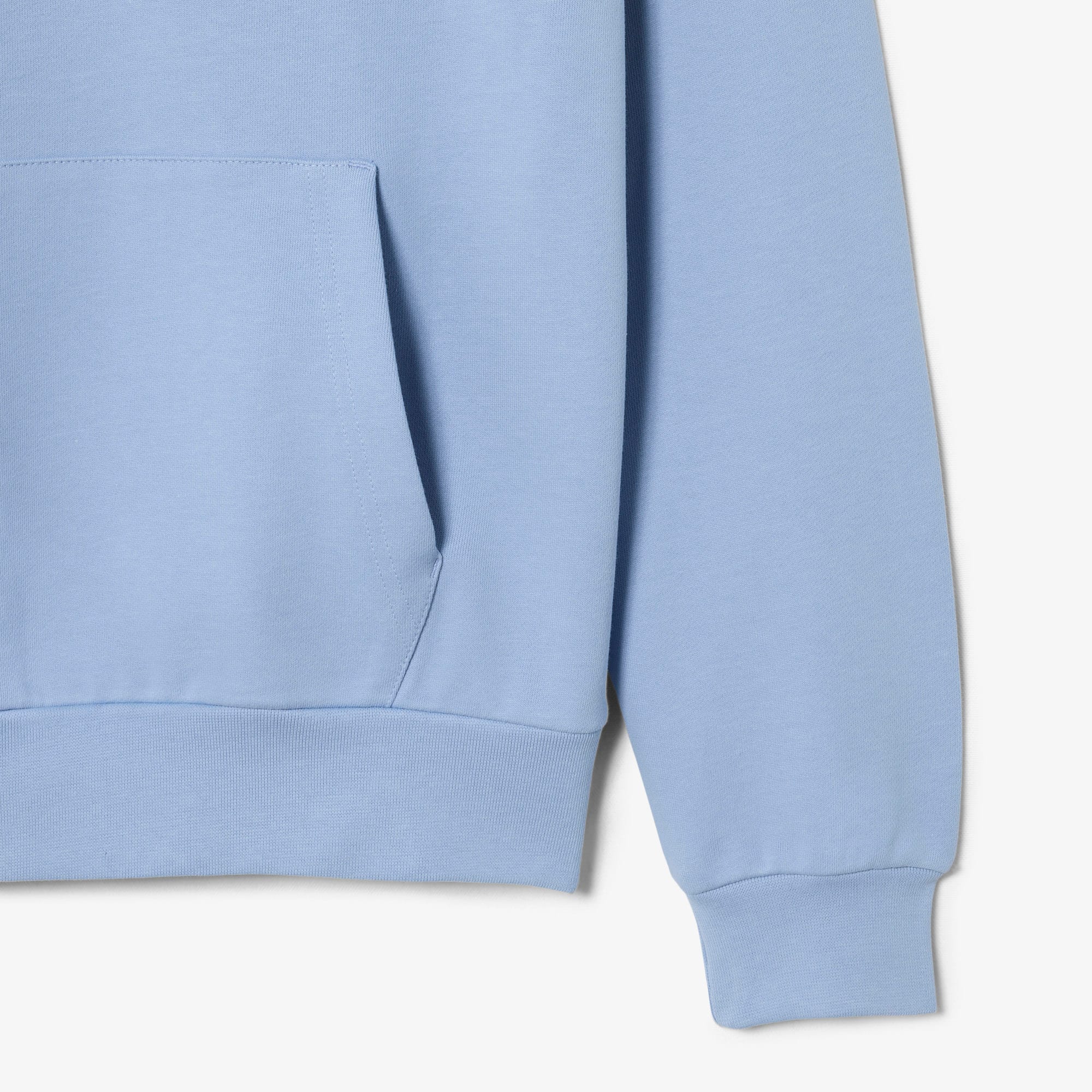 Men's Cotton Fleece Hoodie - Light Blue