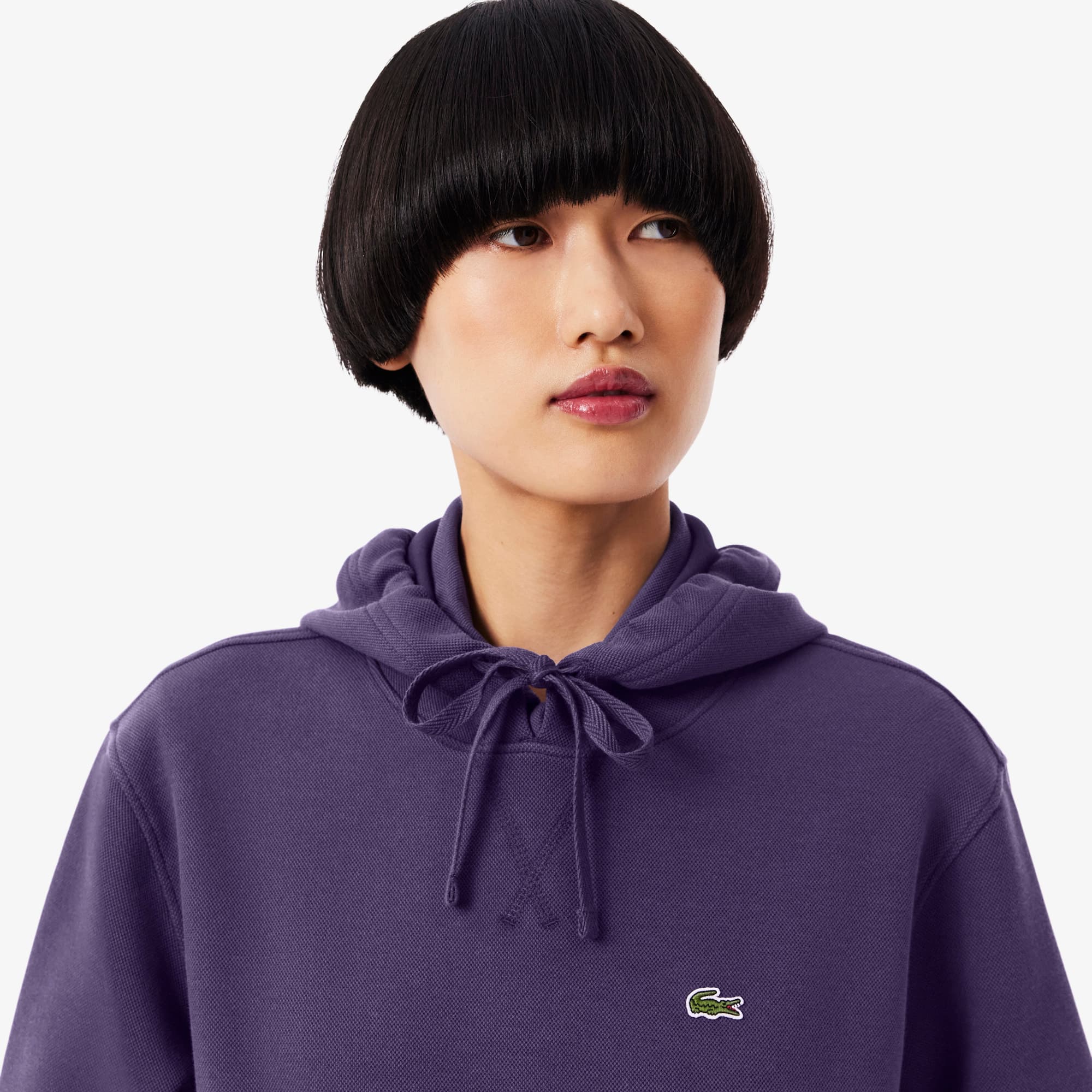 Women's Piqué Hoodie - Purple