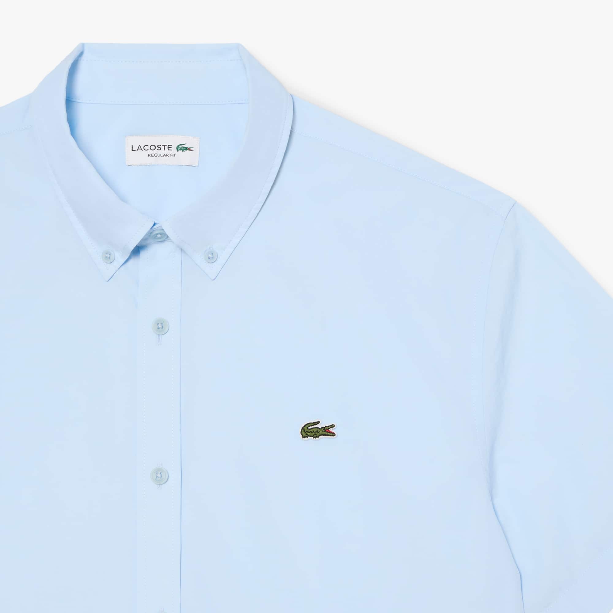 Regular Fit Short Sleeved Poplin Shirt - Light Blue