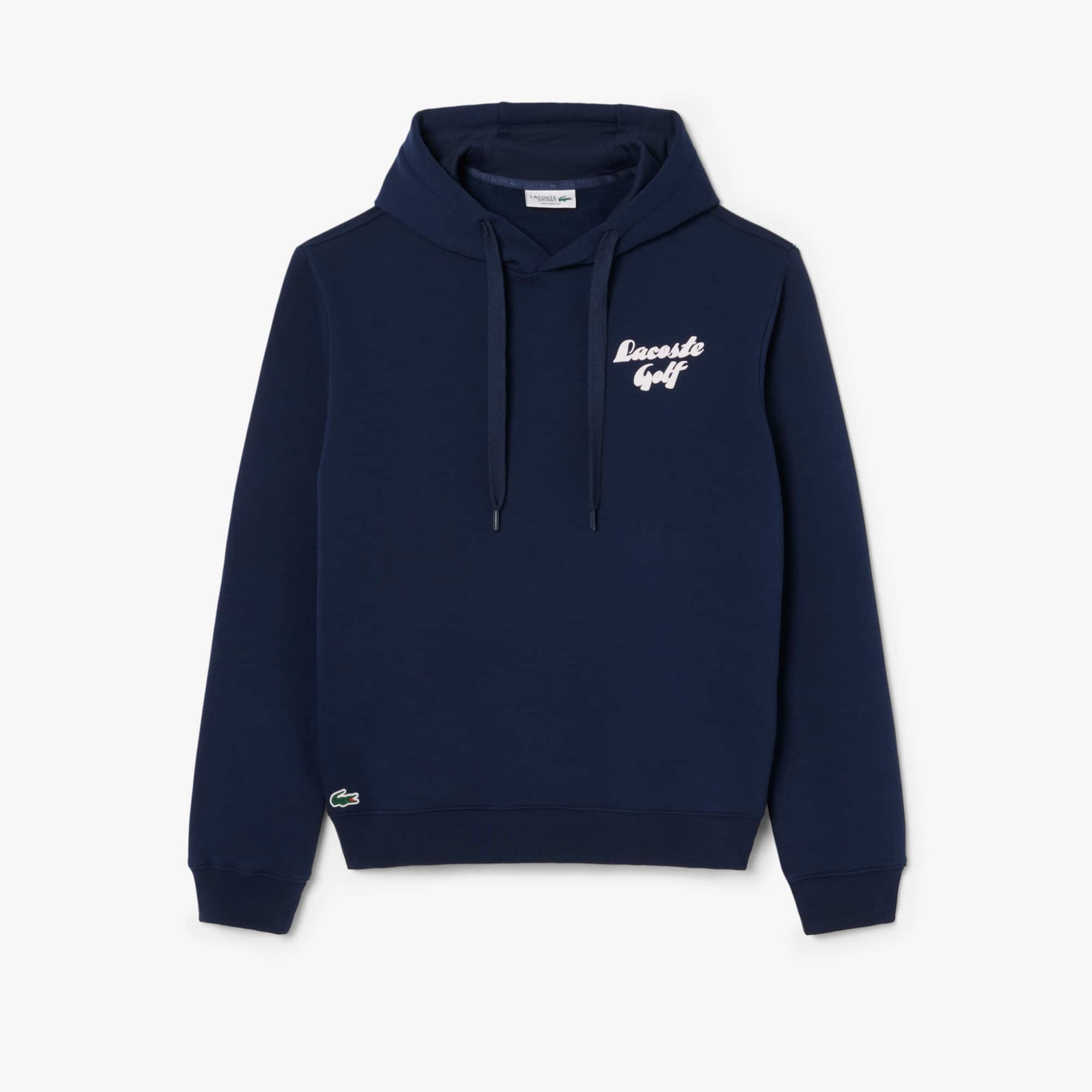 Men's Printed Fleece Golf Hoodie - Navy Blue