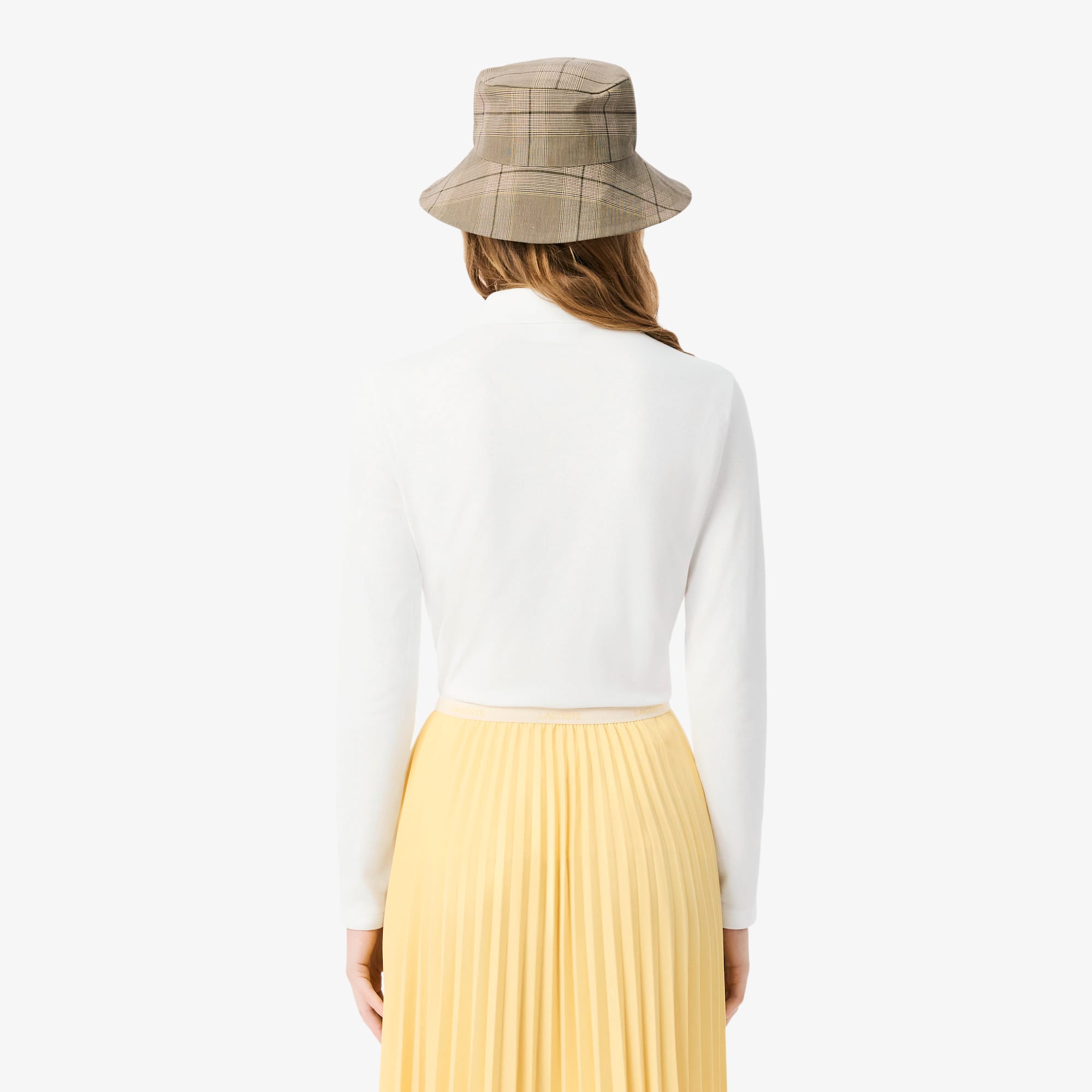 Women's Slim Fit L.12.D Stretch Mini Piqué Polo - White
