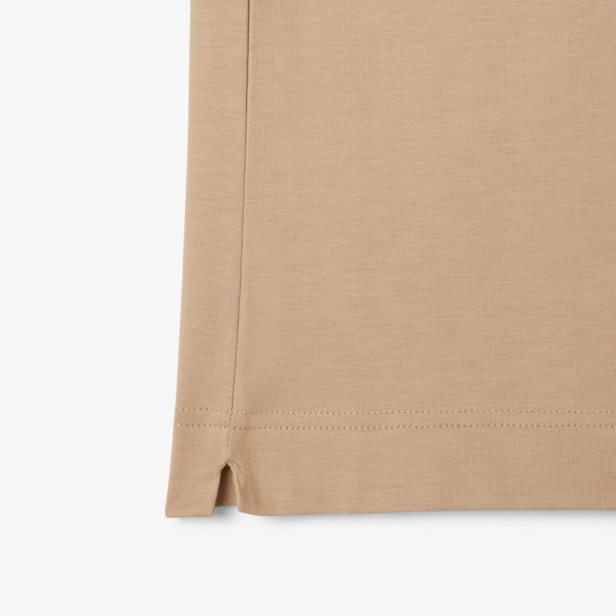 Men's Paris Classic Fit Open Neck Embroidered Polo - Beige