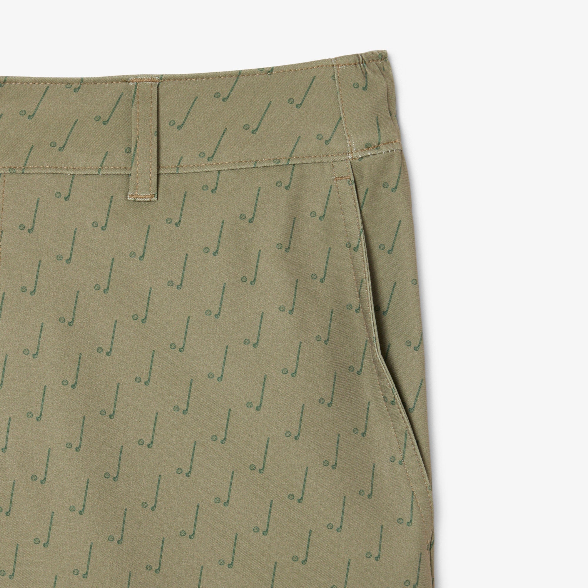 Men's Ultra Dry Cropped Golf Pants - Khaki Green / Green