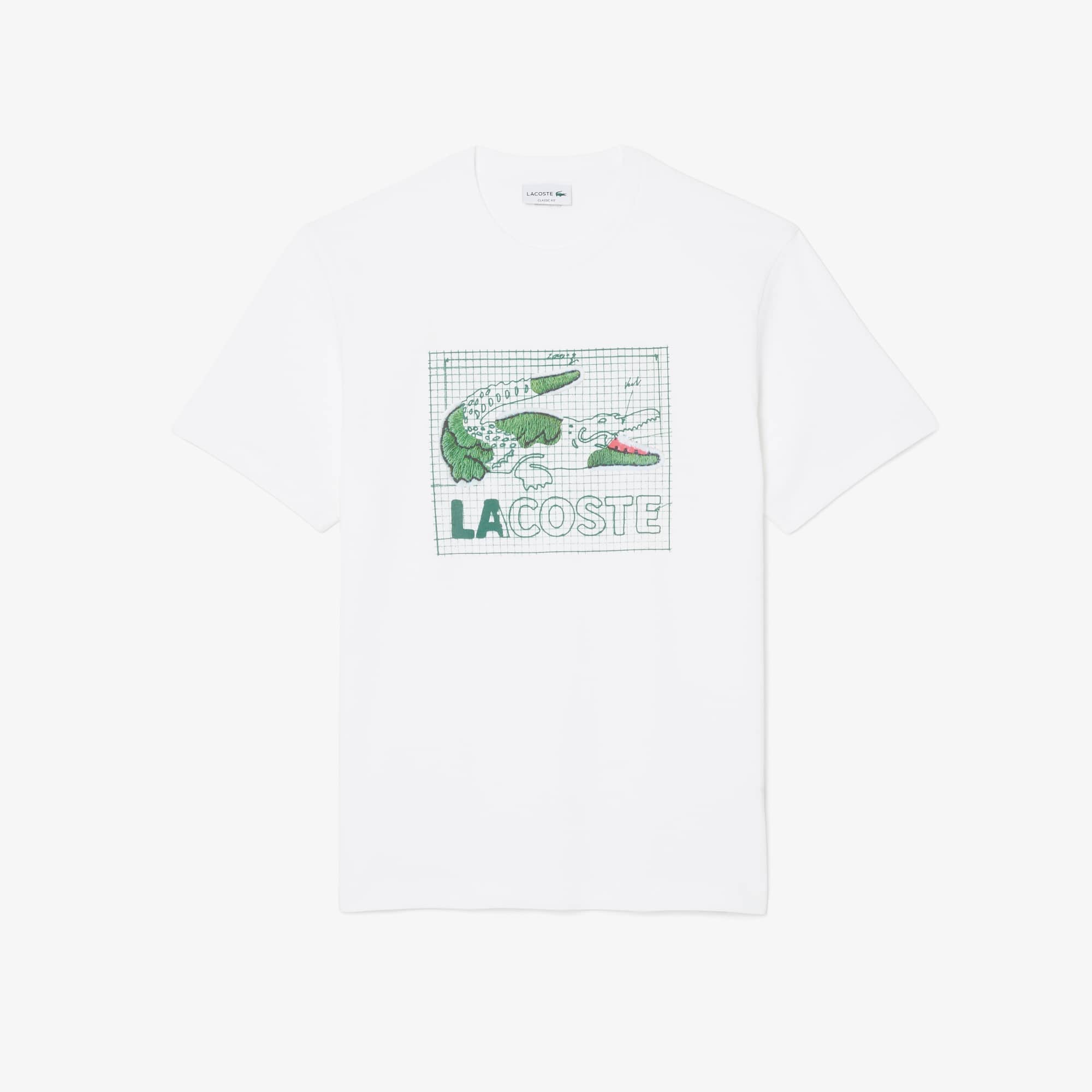 Printed Cotton T-Shirt - White