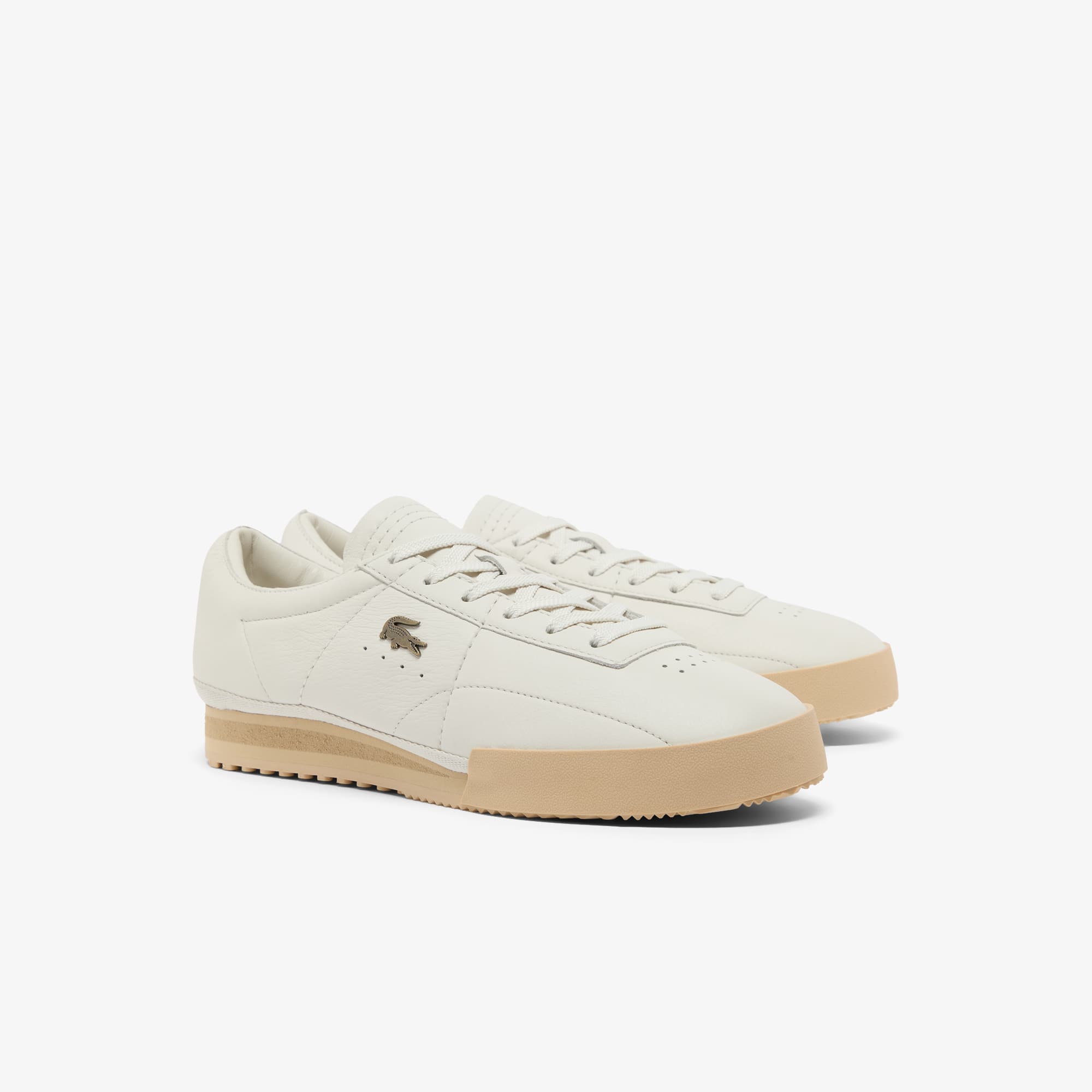 Men's Aura Leather Sneakers - OFF WHT/LT BRW