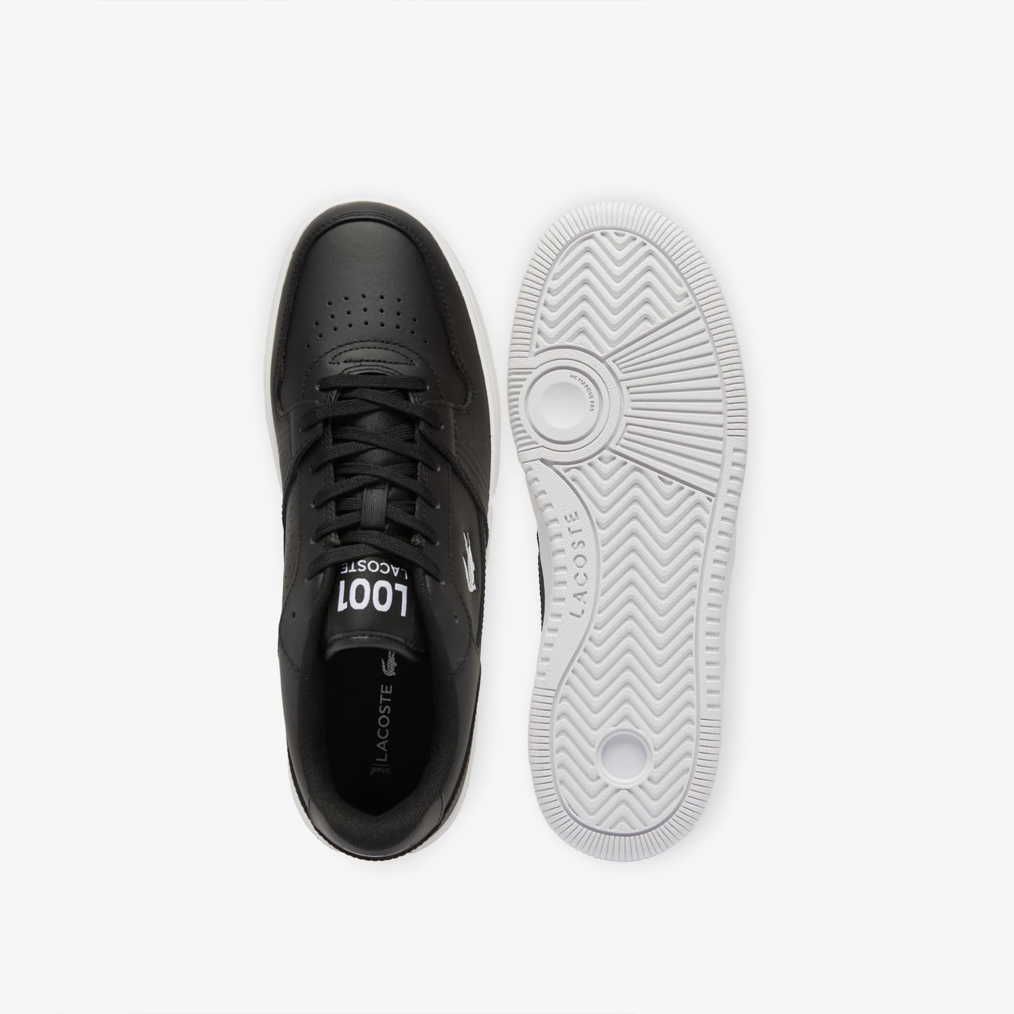 Men's L001 Set Leather Sneakers - Black & White